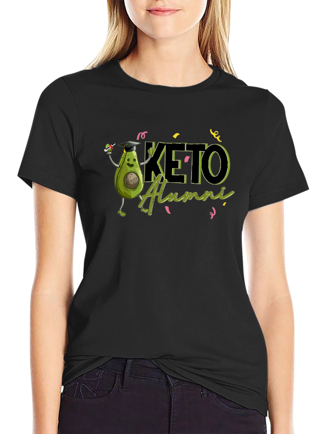 Keto Alumni Graduation T-Shirt - Funny Avocado Design