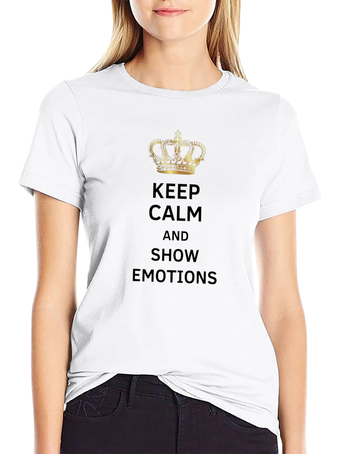 Keep Calm & Show Emotions Black T-Shirt