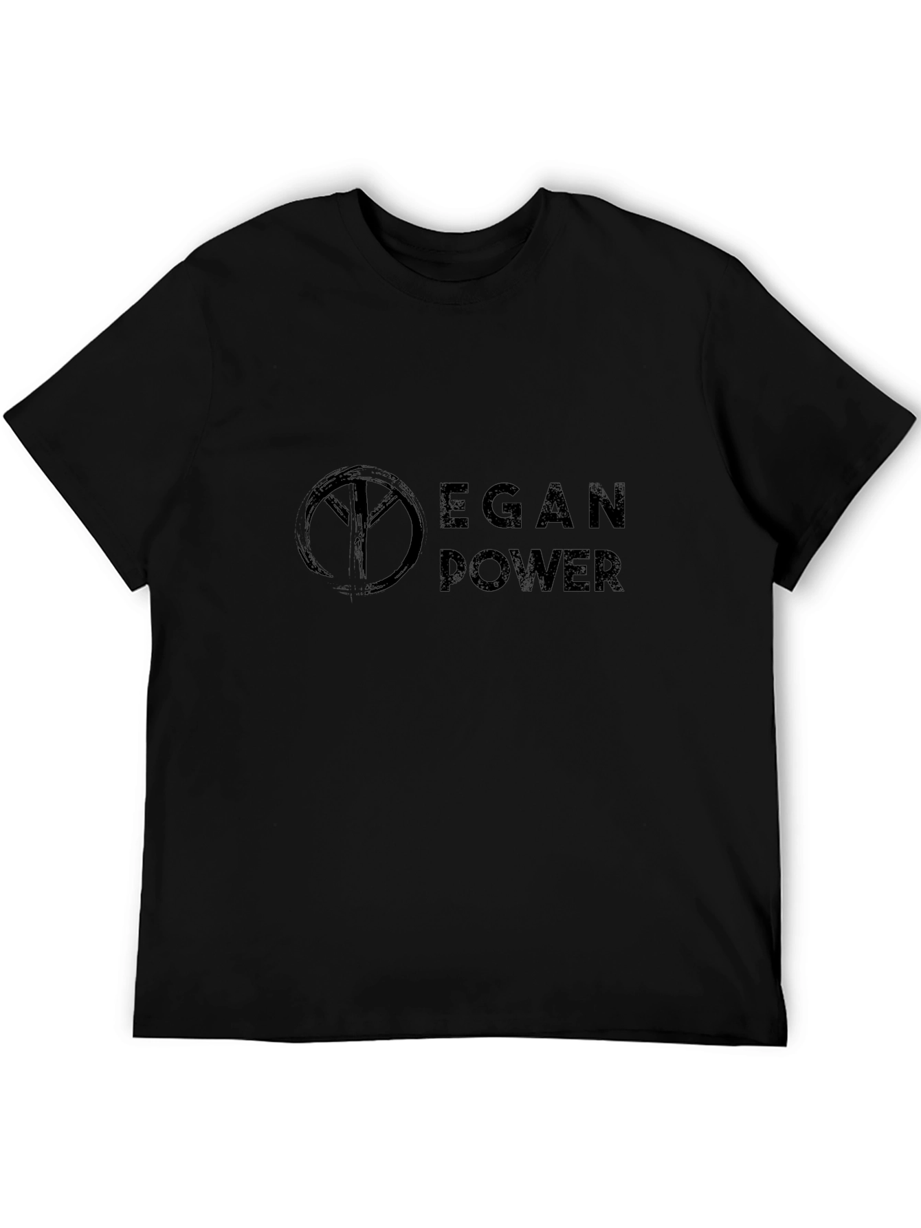 Vegan Power Black T-Shirt - Stylish & Comfortable