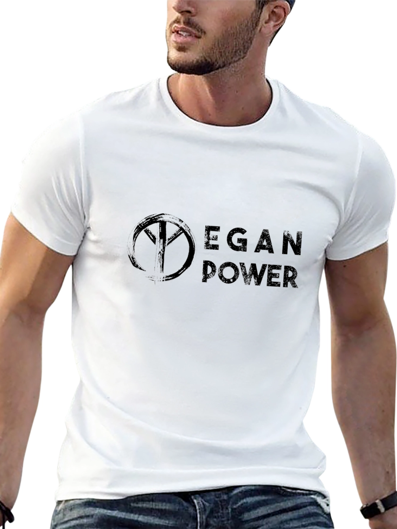 Vegan Power Black T-Shirt - Stylish & Comfortable
