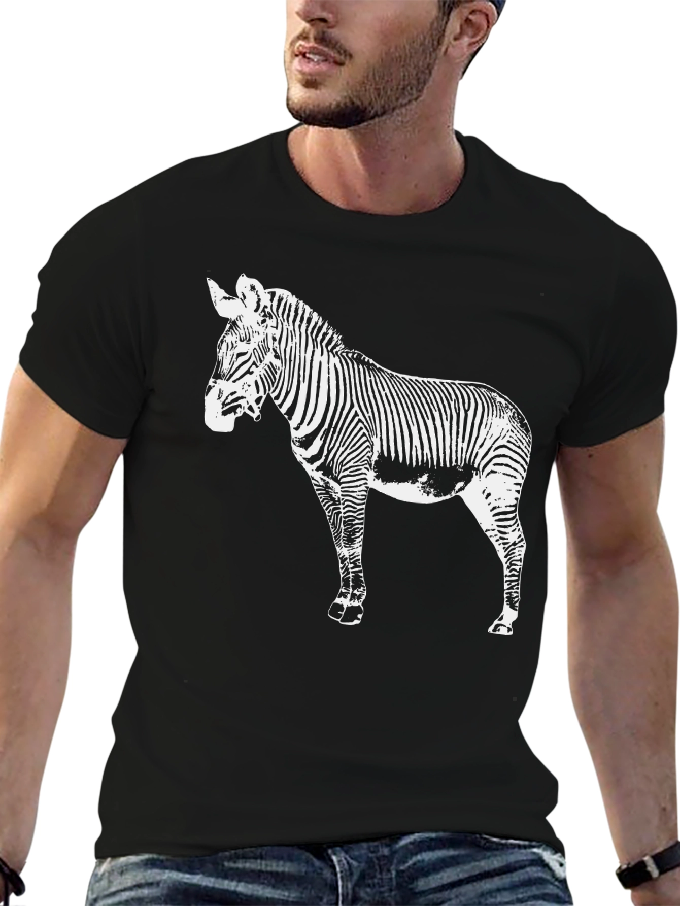 Zebra Graphic Print T-Shirt