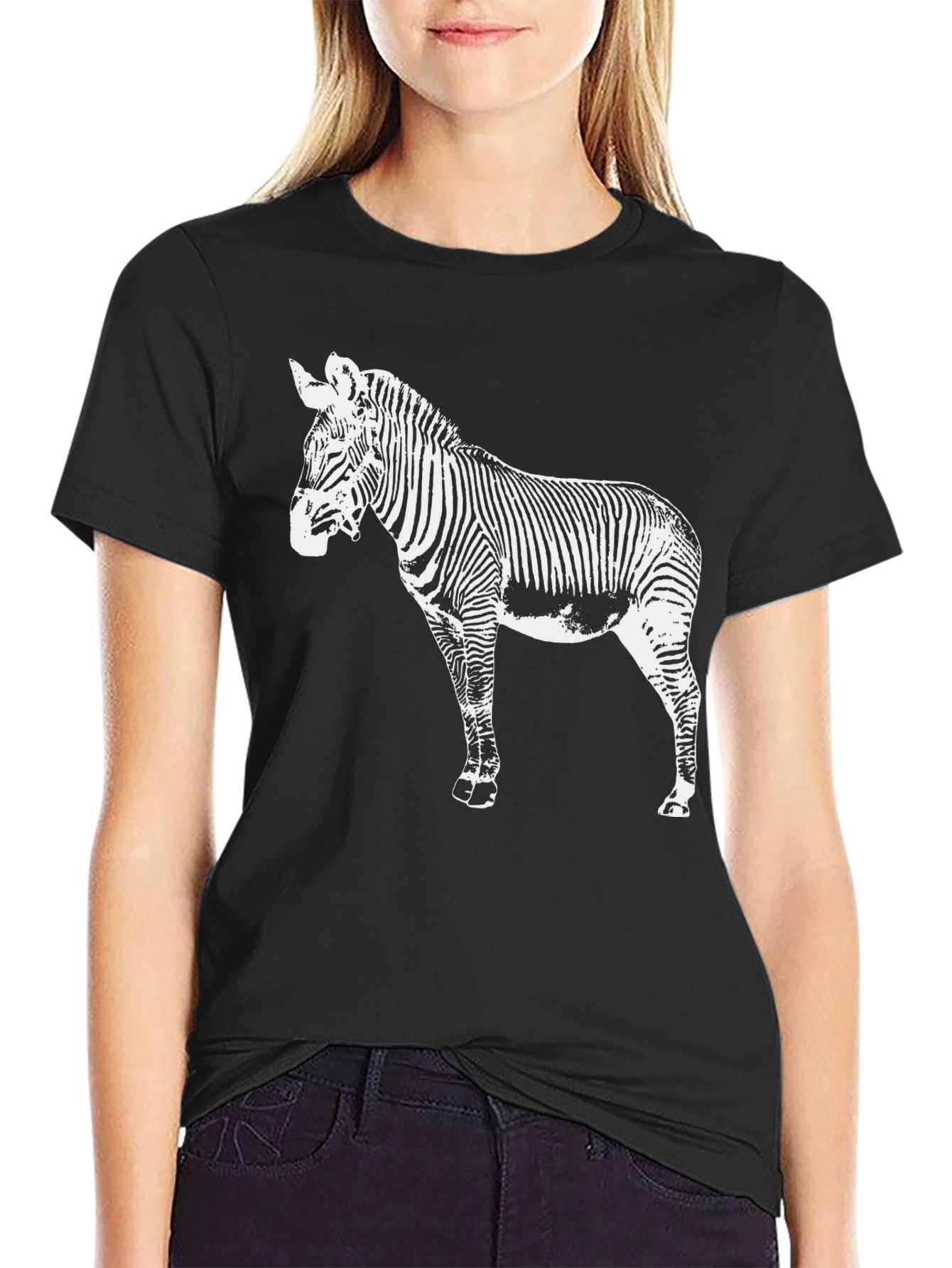 Zebra Graphic Print T-Shirt
