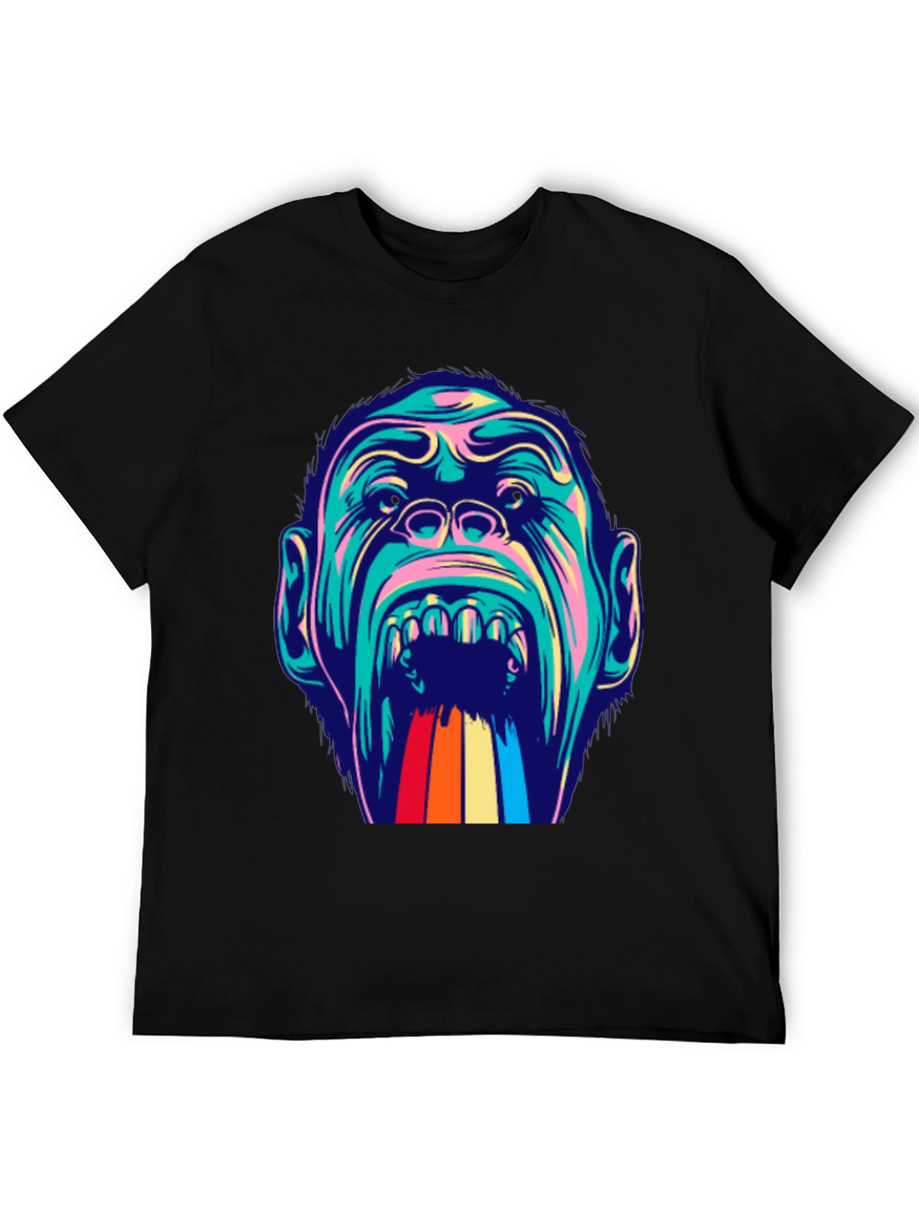 Psychedelic Gorilla Graphic T-Shirt