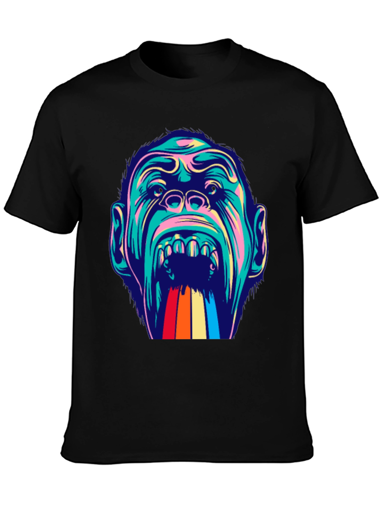 Psychedelic Gorilla Graphic T-Shirt