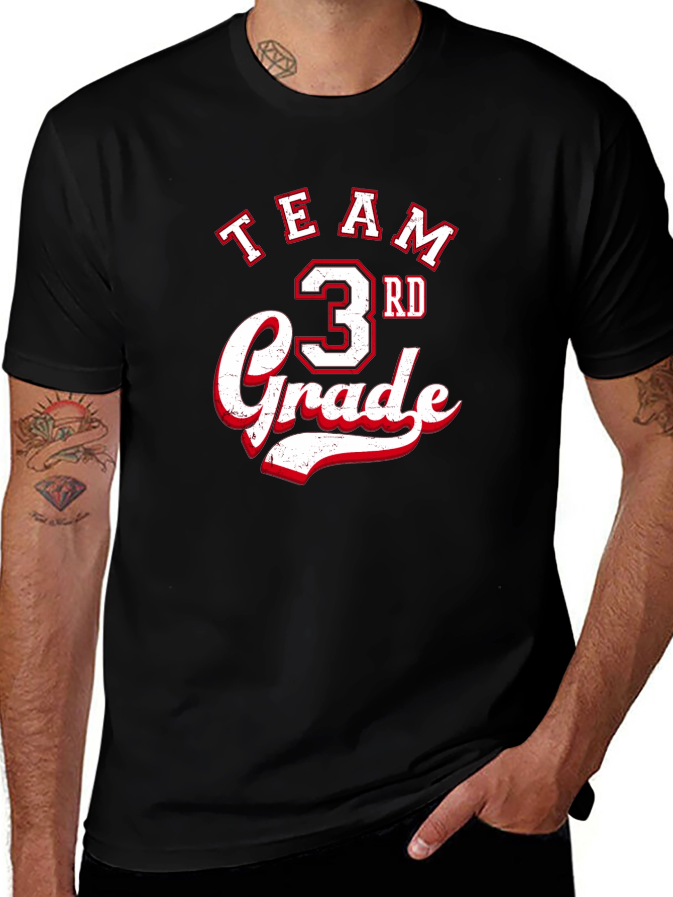 Team 3rd Grade Black T-Shirt
