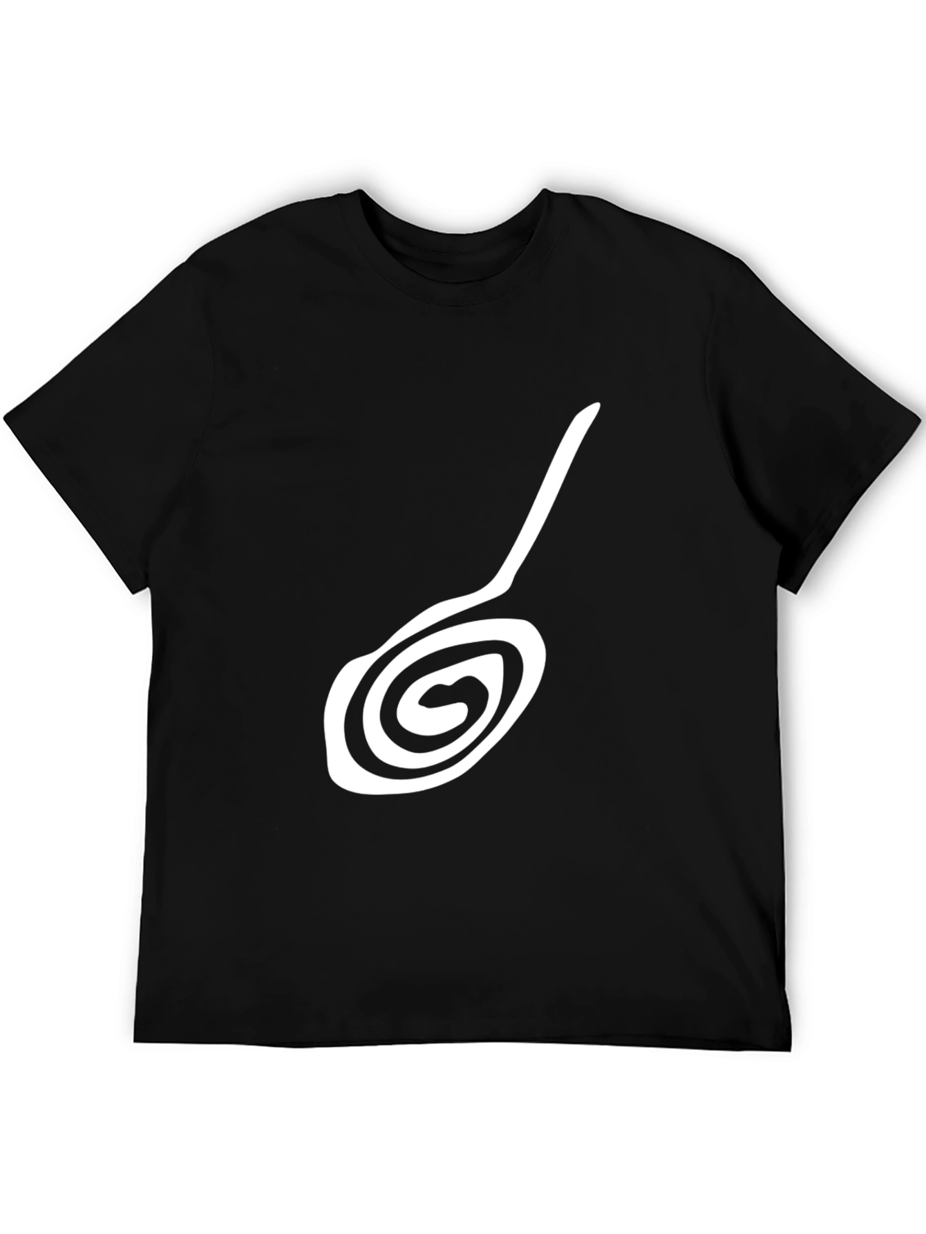 Stylish Black T-Shirt with Unique Abstract Design