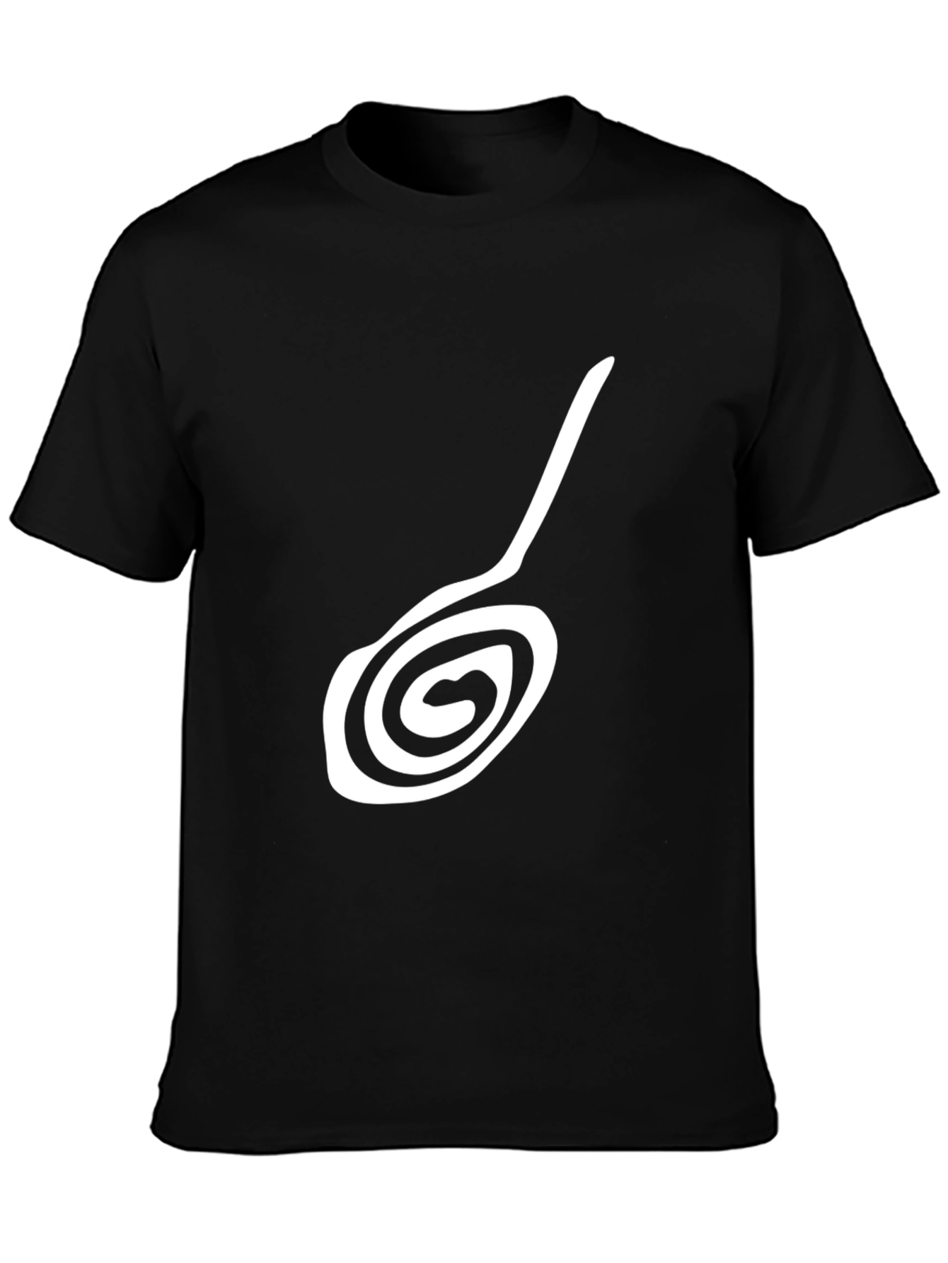 Stylish Black T-Shirt with Unique Abstract Design
