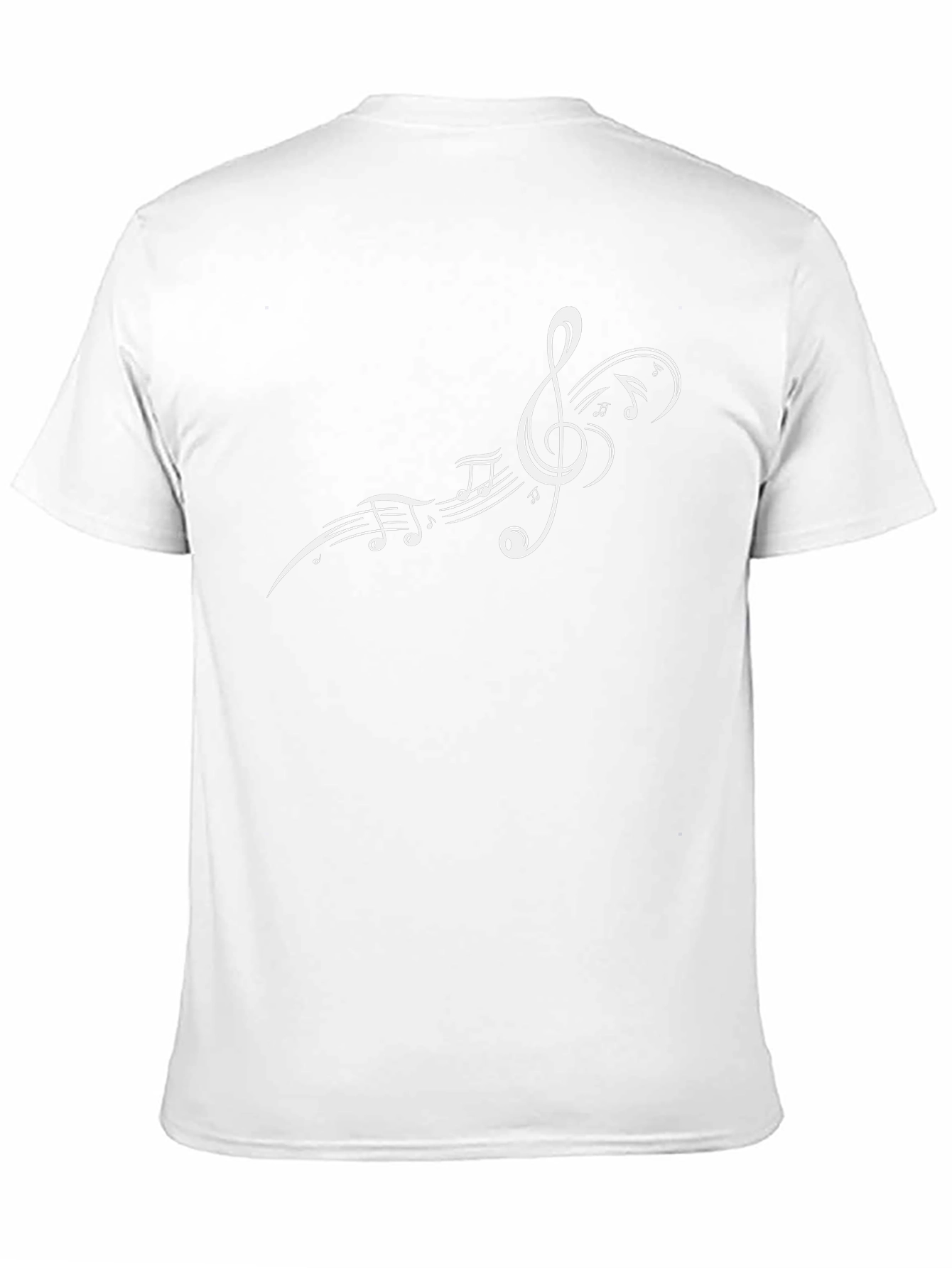 Musical Notes Graphic Black T-Shirt