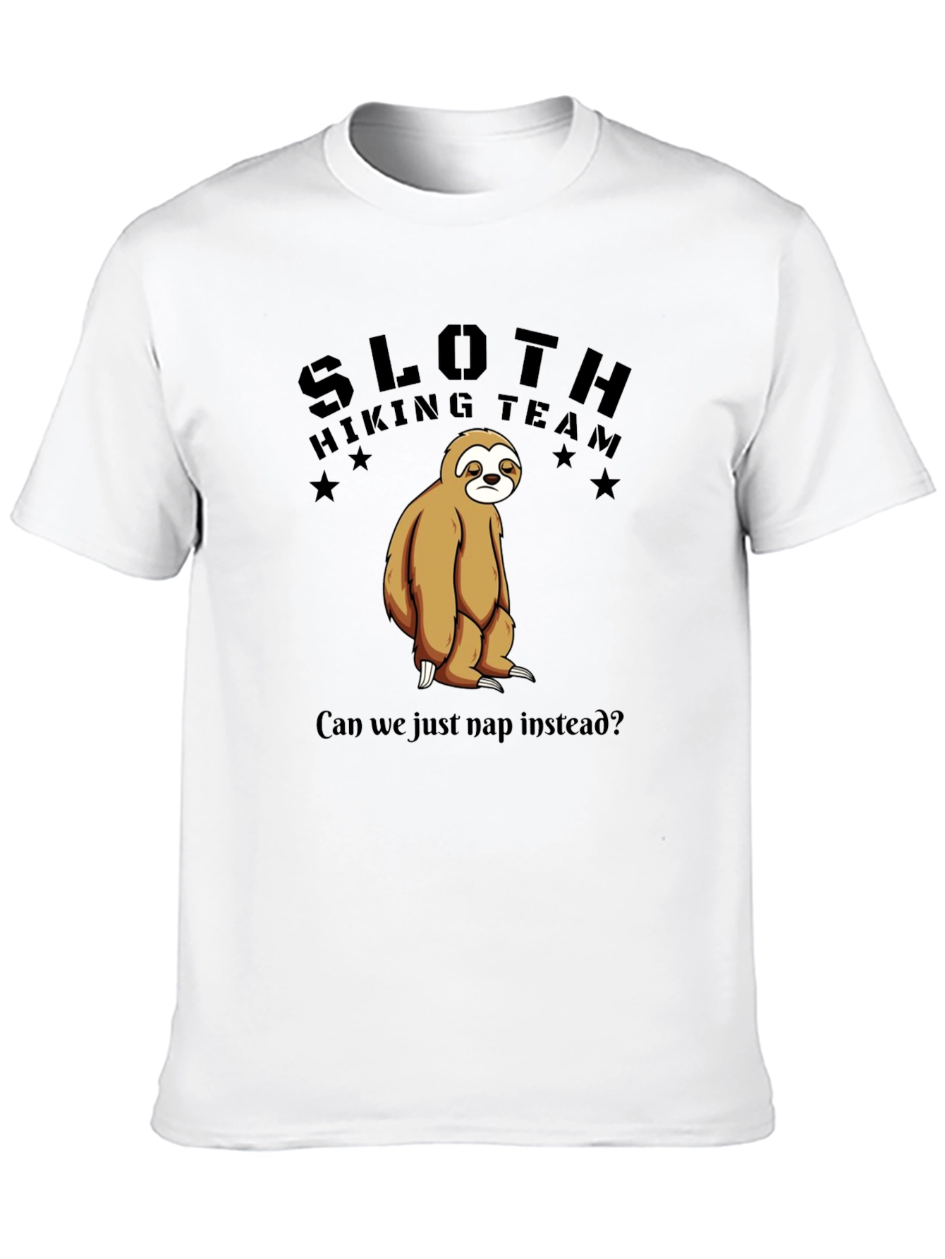 Sloth Hiking Team T-Shirt - Funny Nap Lover Tee