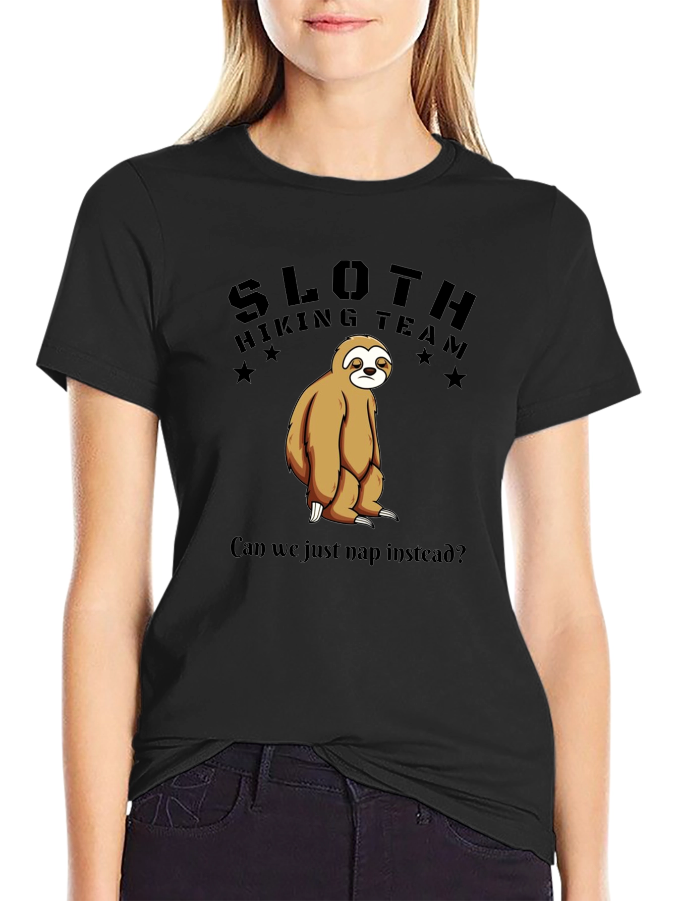 Sloth Hiking Team T-Shirt - Funny Nap Lover Tee