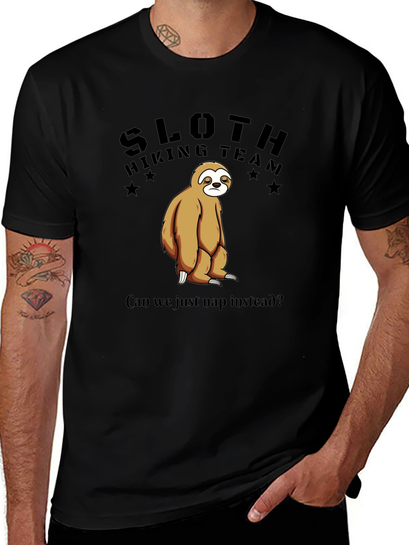 Sloth Hiking Team T-Shirt - Funny Nap Lover Tee