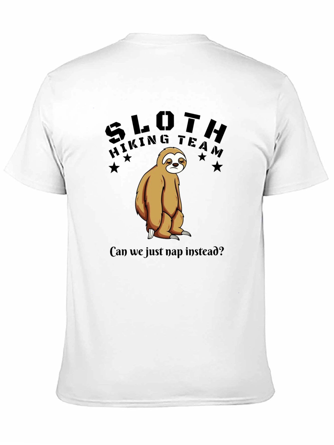 Sloth Hiking Team T-Shirt - Funny Nap Lover Tee
