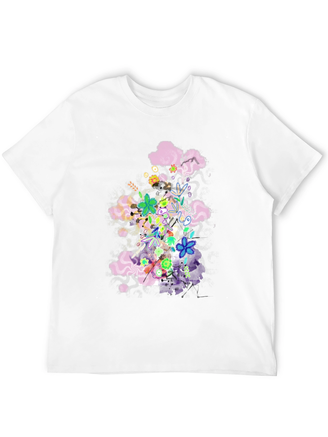 Floral Cloud T-Shirt - Black