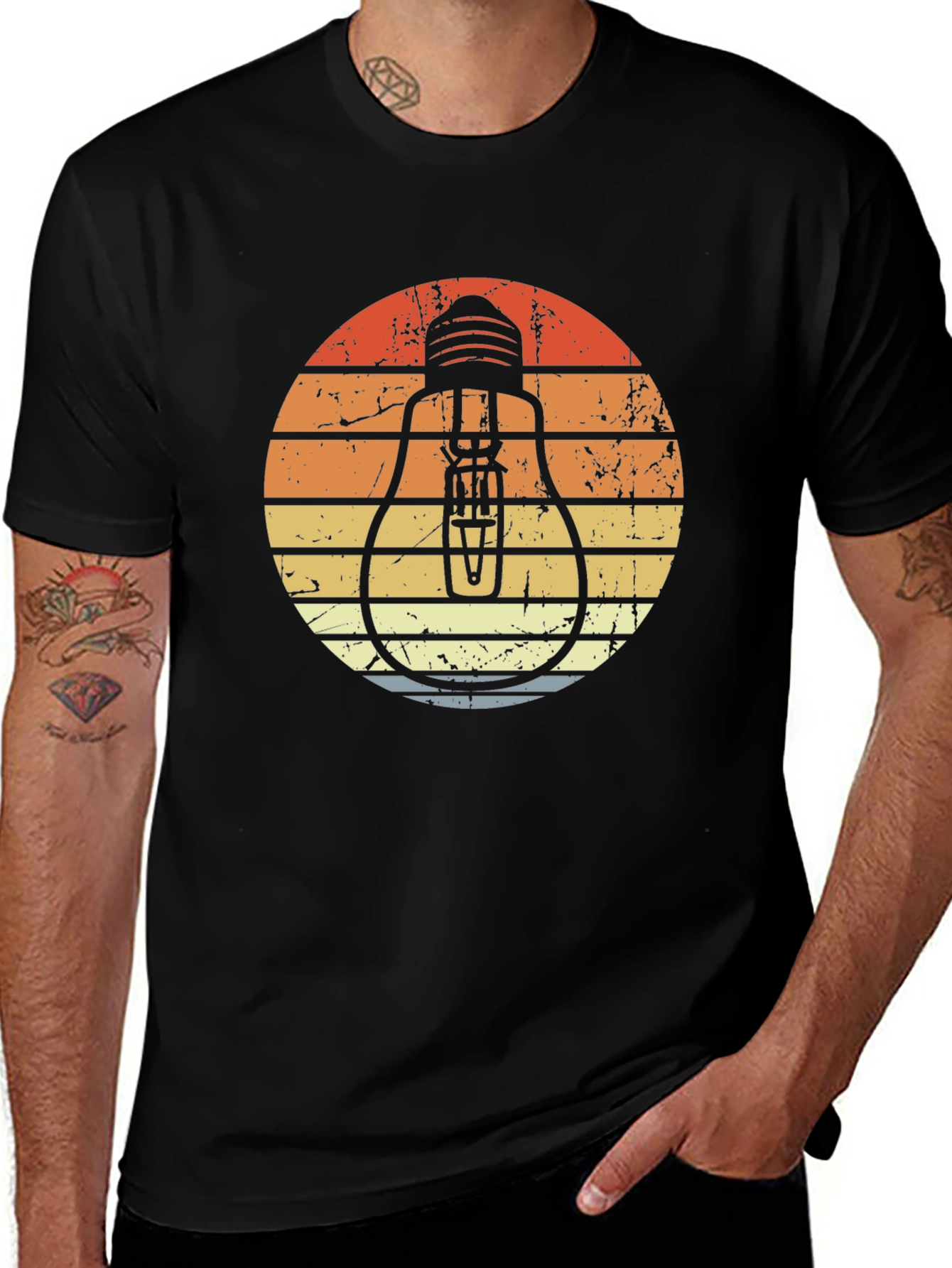 Retro Light Bulb Graphic Tee