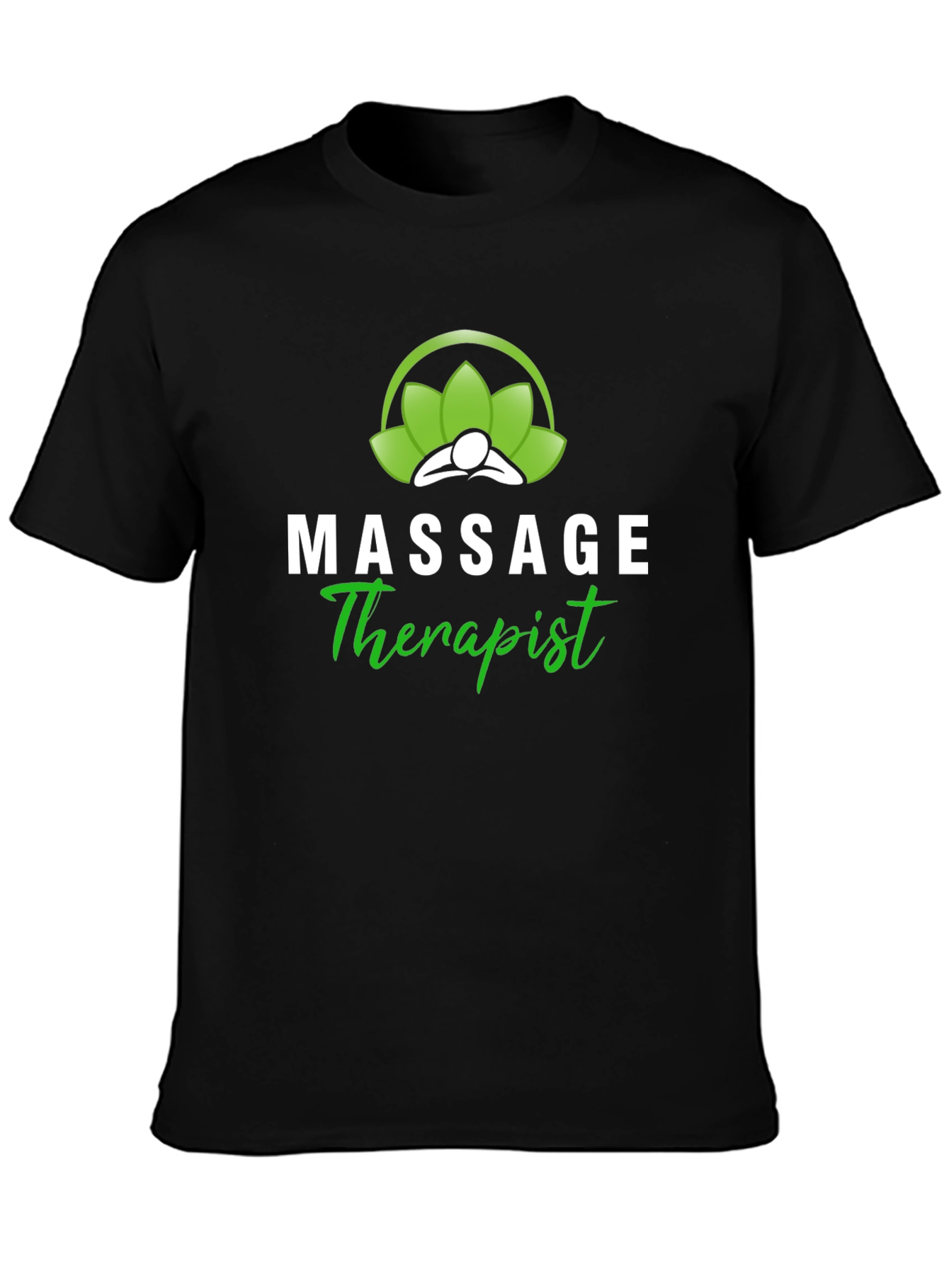 Massage Therapist T-Shirt - Black Cotton Blend