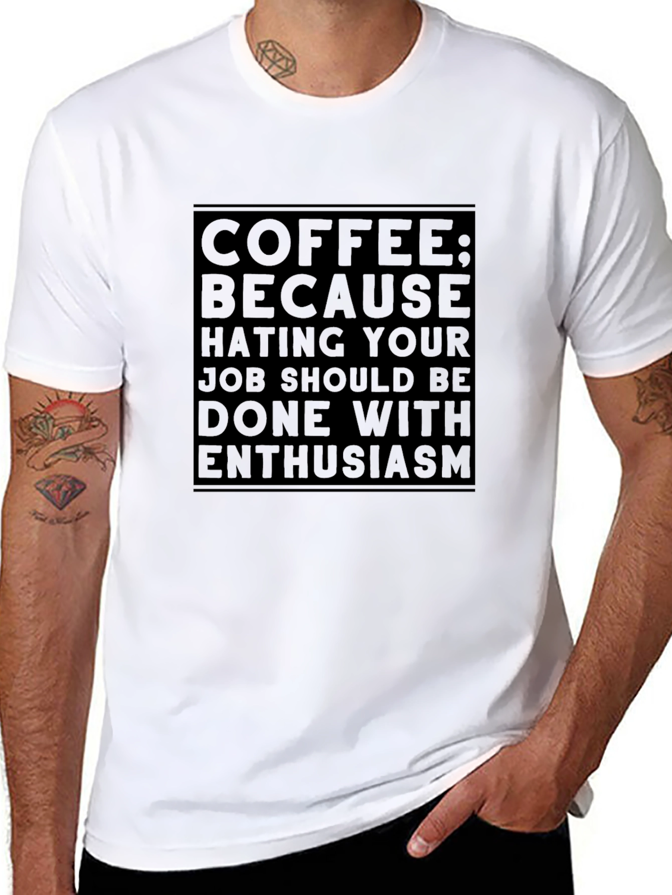 Coffee Enthusiasm Black T-Shirt