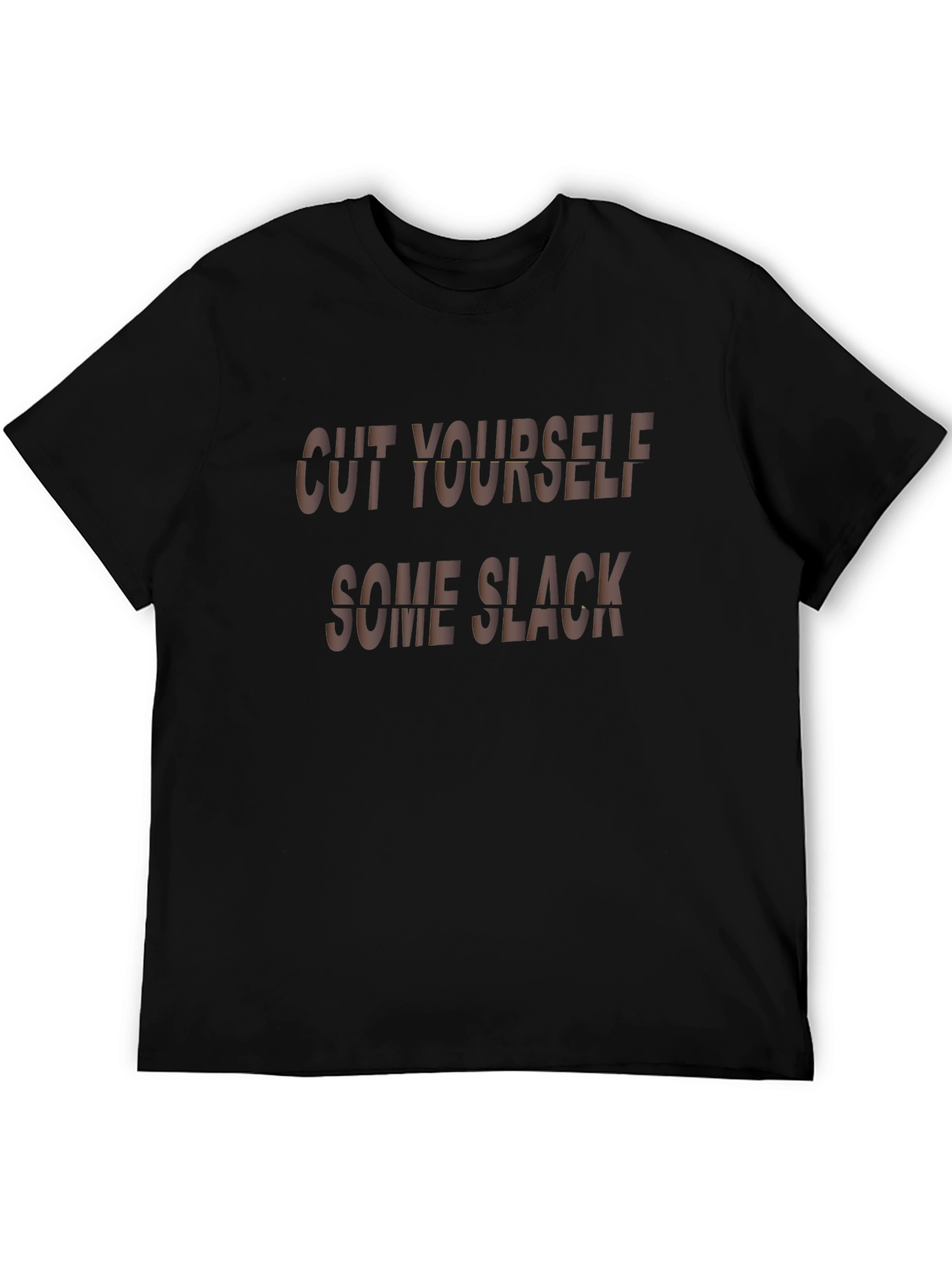 Cut Yourself Some Slack Mens Black T-Shirt