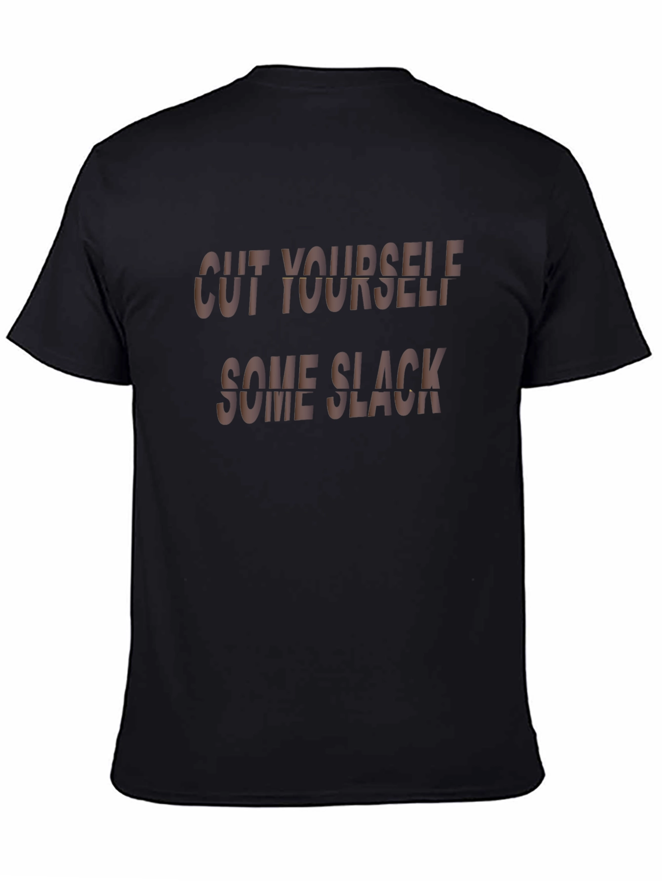 Cut Yourself Some Slack Mens Black T-Shirt