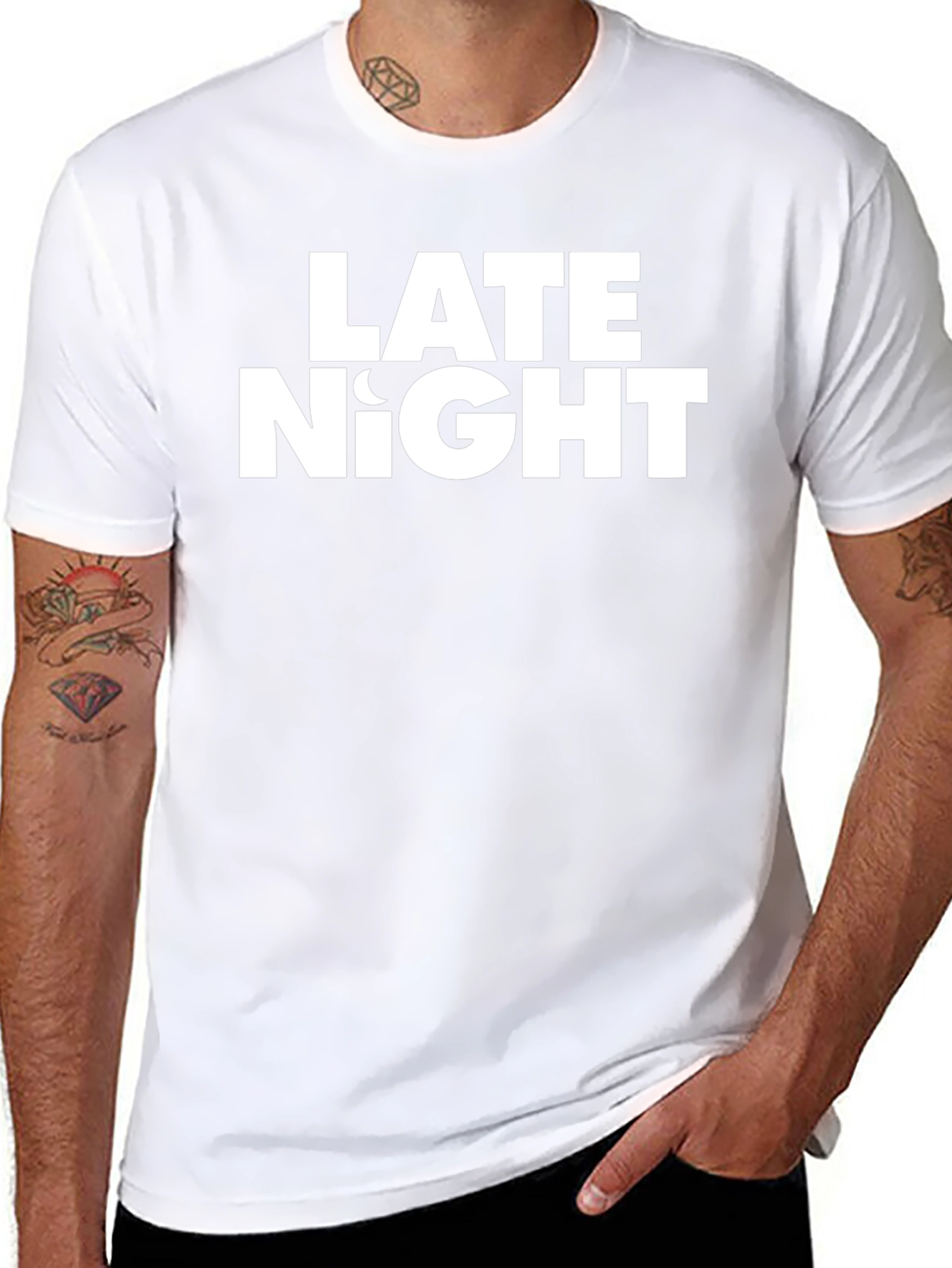Late Night Graphic Tee - Soft Cotton Crewneck T-Shirt