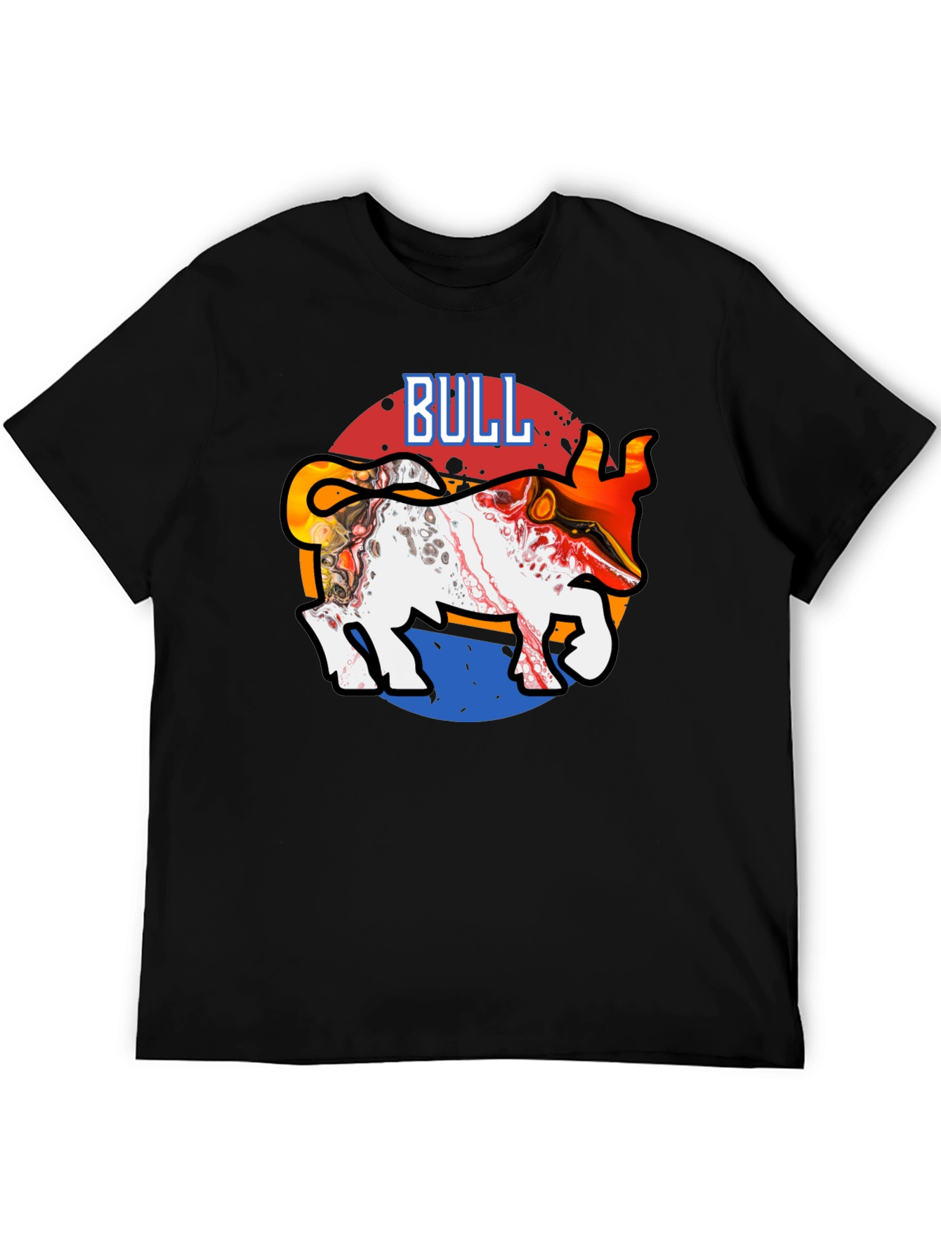 Bull Graphic Tee - Trendy Mens T-Shirt