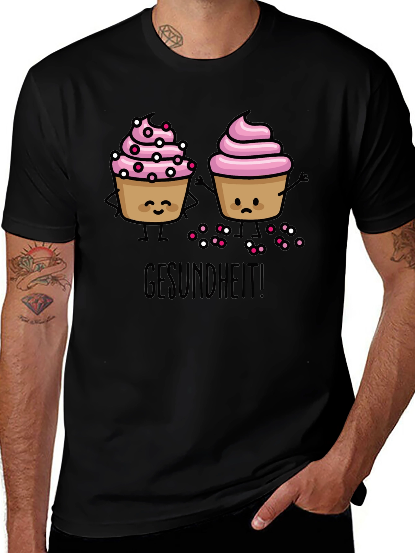 Gesundheit Cupcake Graphic T-Shirt