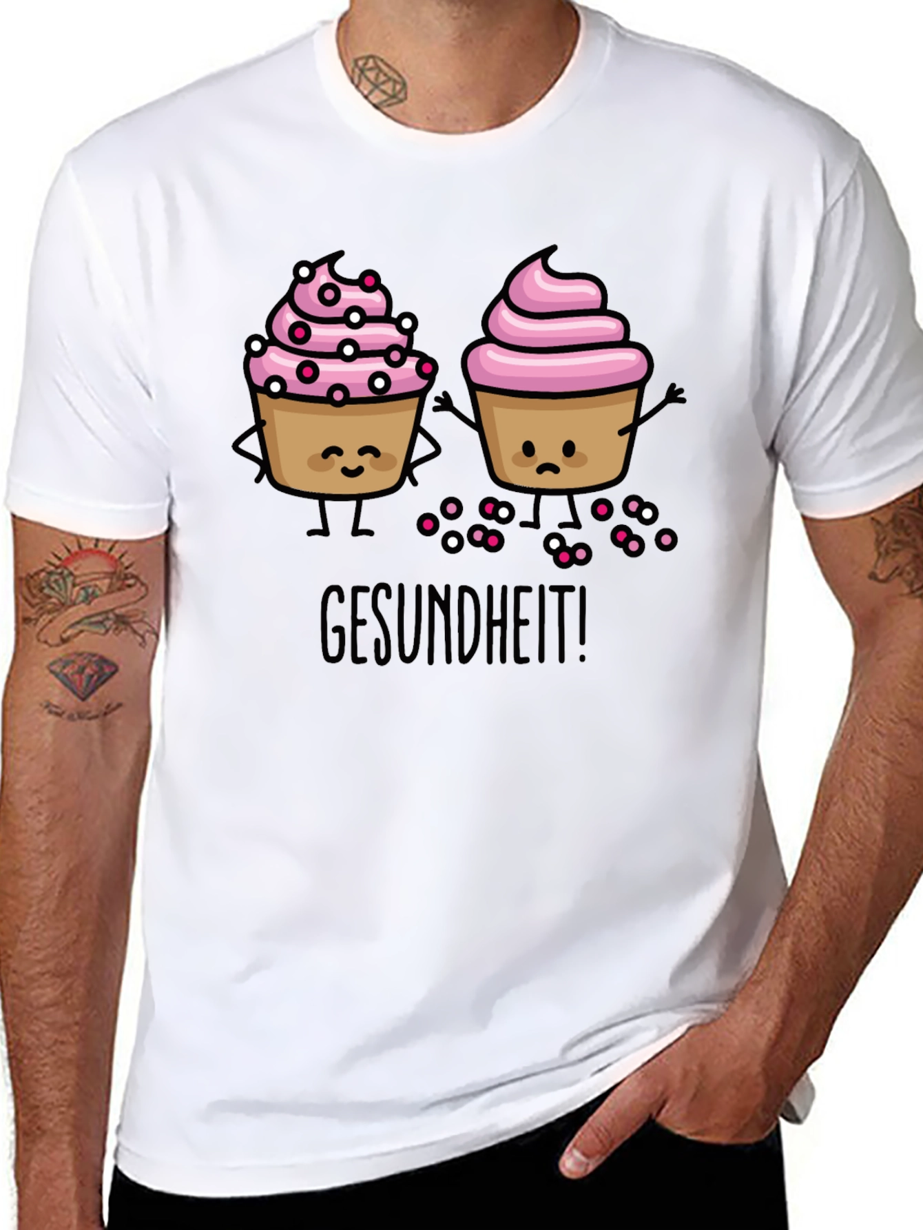 Gesundheit Cupcake Graphic T-Shirt
