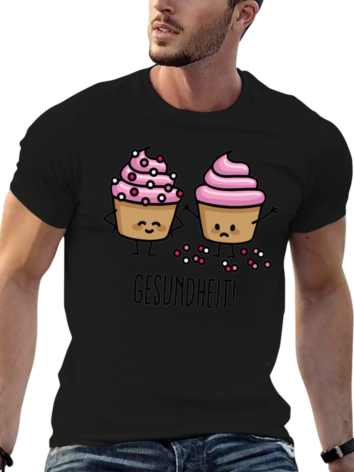 Gesundheit Cupcake Graphic T-Shirt