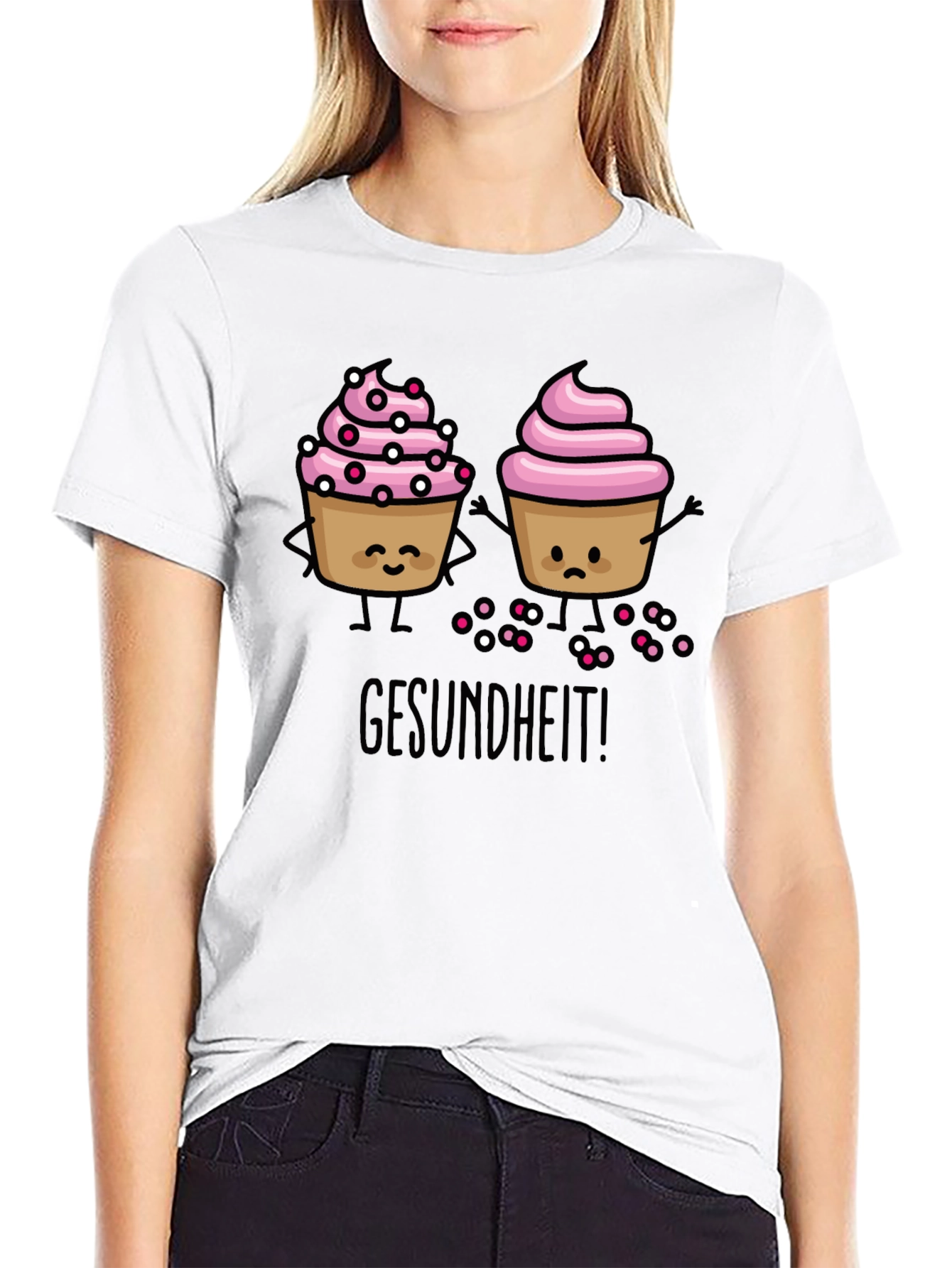 Gesundheit Cupcake Graphic T-Shirt