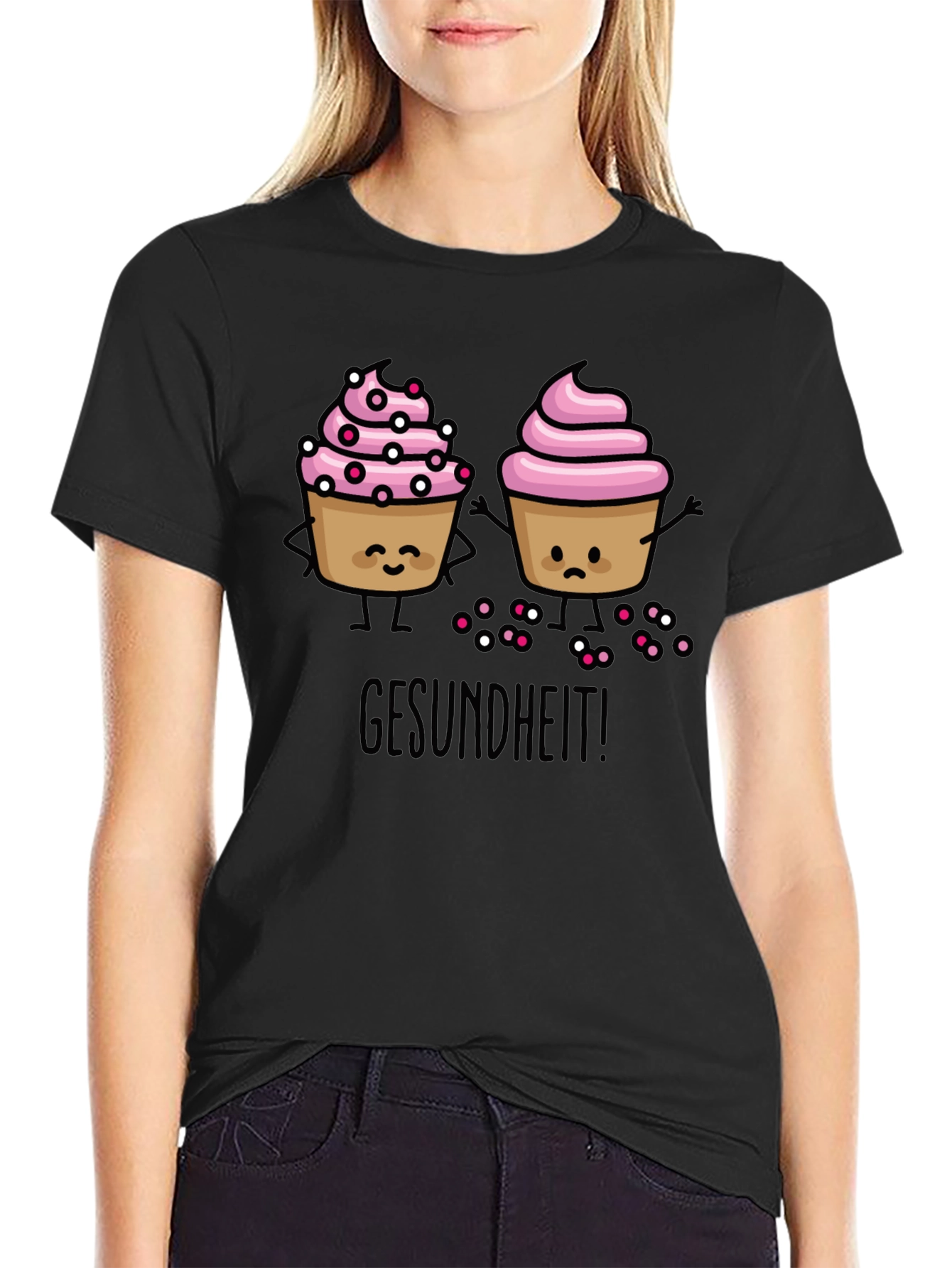 Gesundheit Cupcake Graphic T-Shirt
