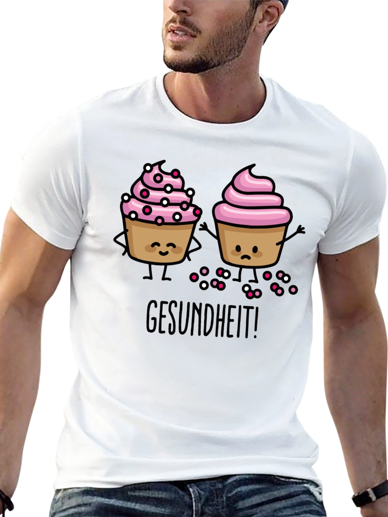 Gesundheit Cupcake Graphic T-Shirt