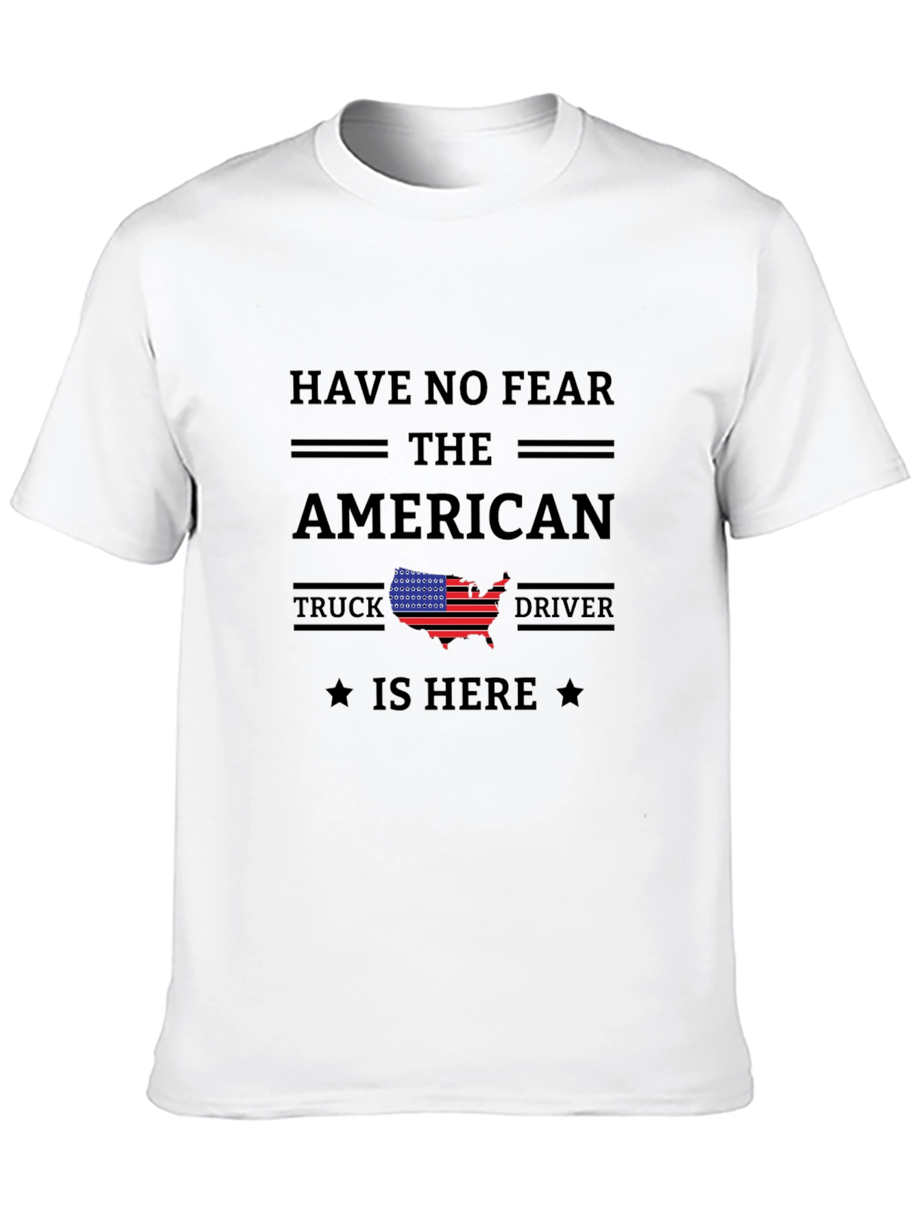 American Truck Driver Black Graphic Tee