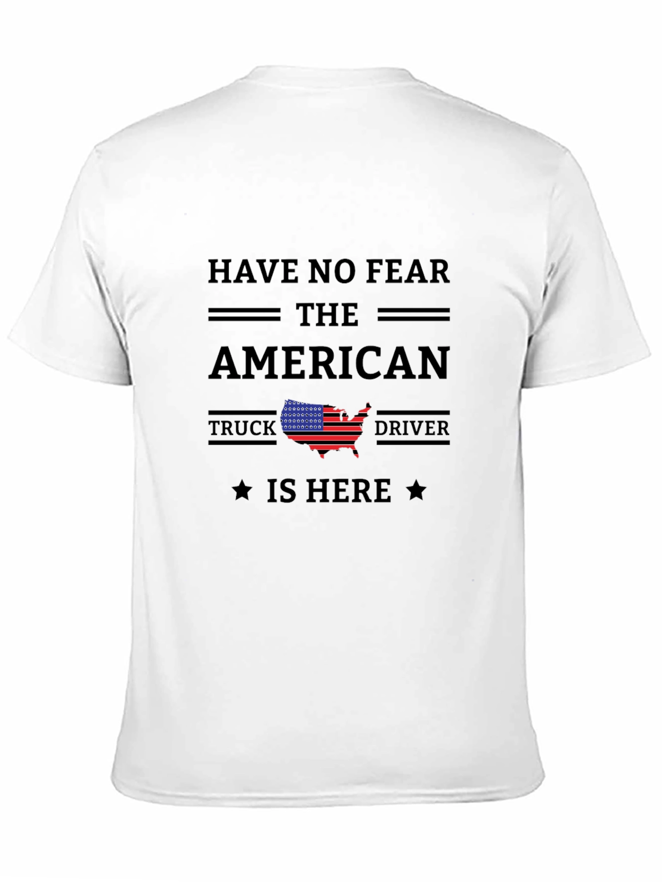 American Truck Driver Black Graphic Tee