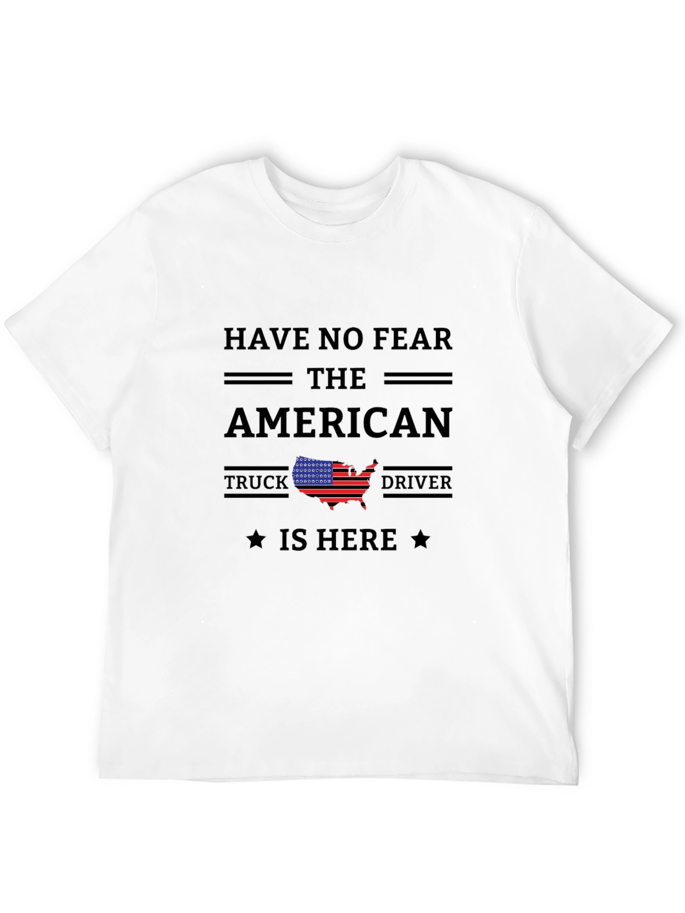 American Truck Driver Black Graphic Tee