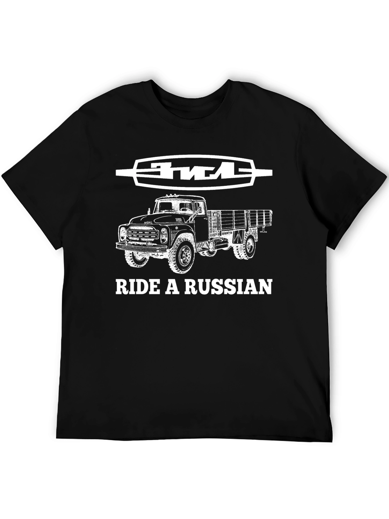 Ride a Russian Truck Black T-Shirt