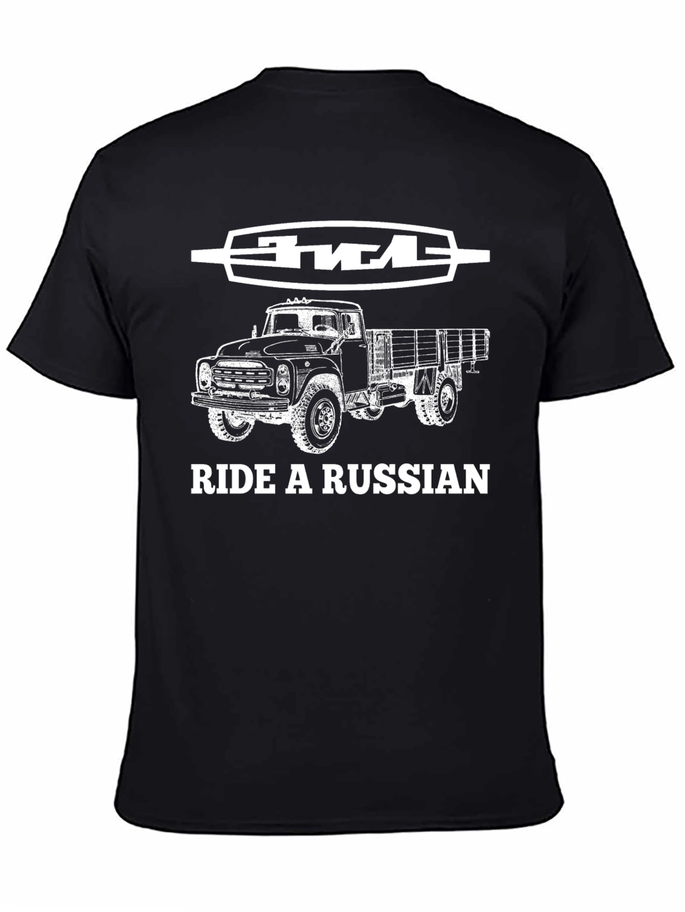 Ride a Russian Truck Black T-Shirt