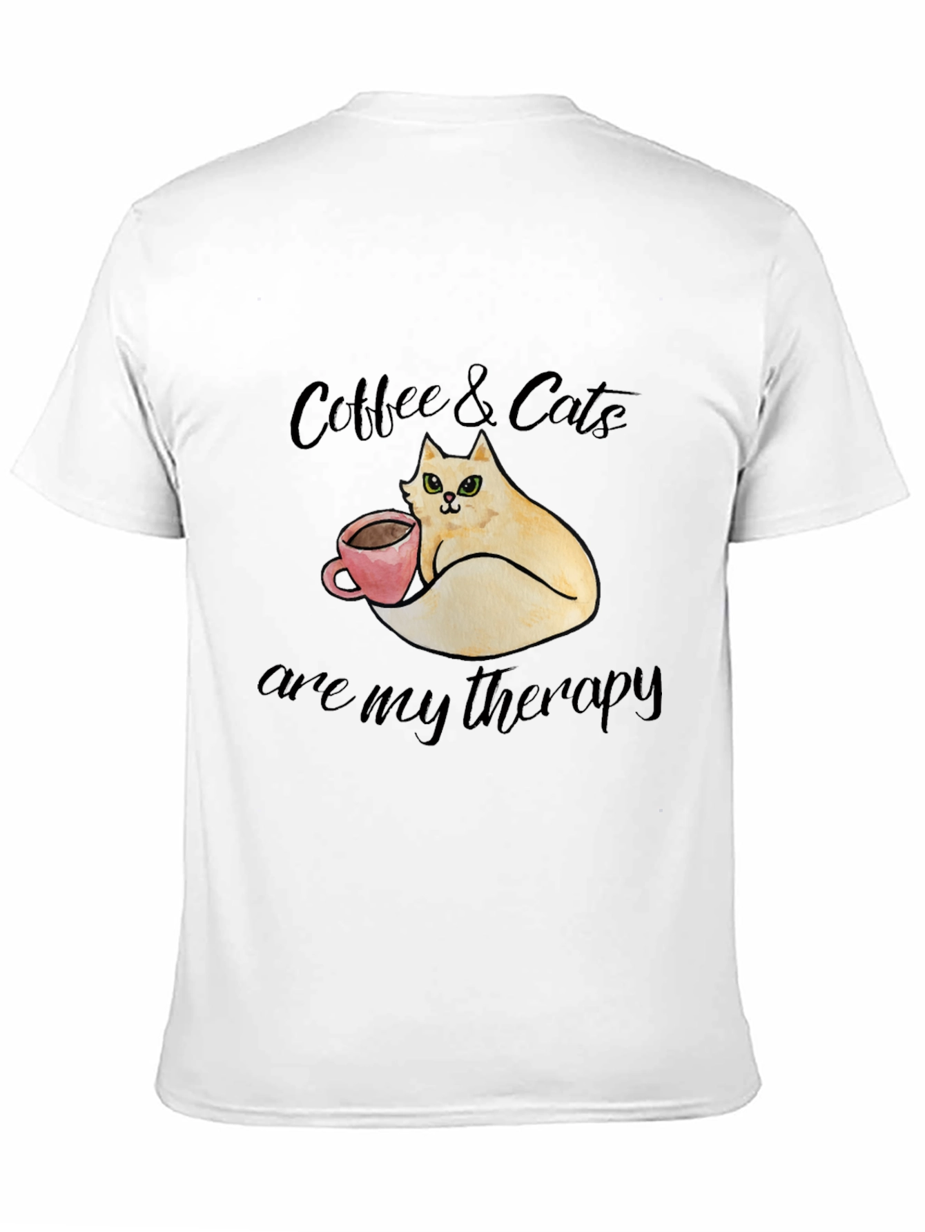 Coffee & Cats Therapy T-Shirt