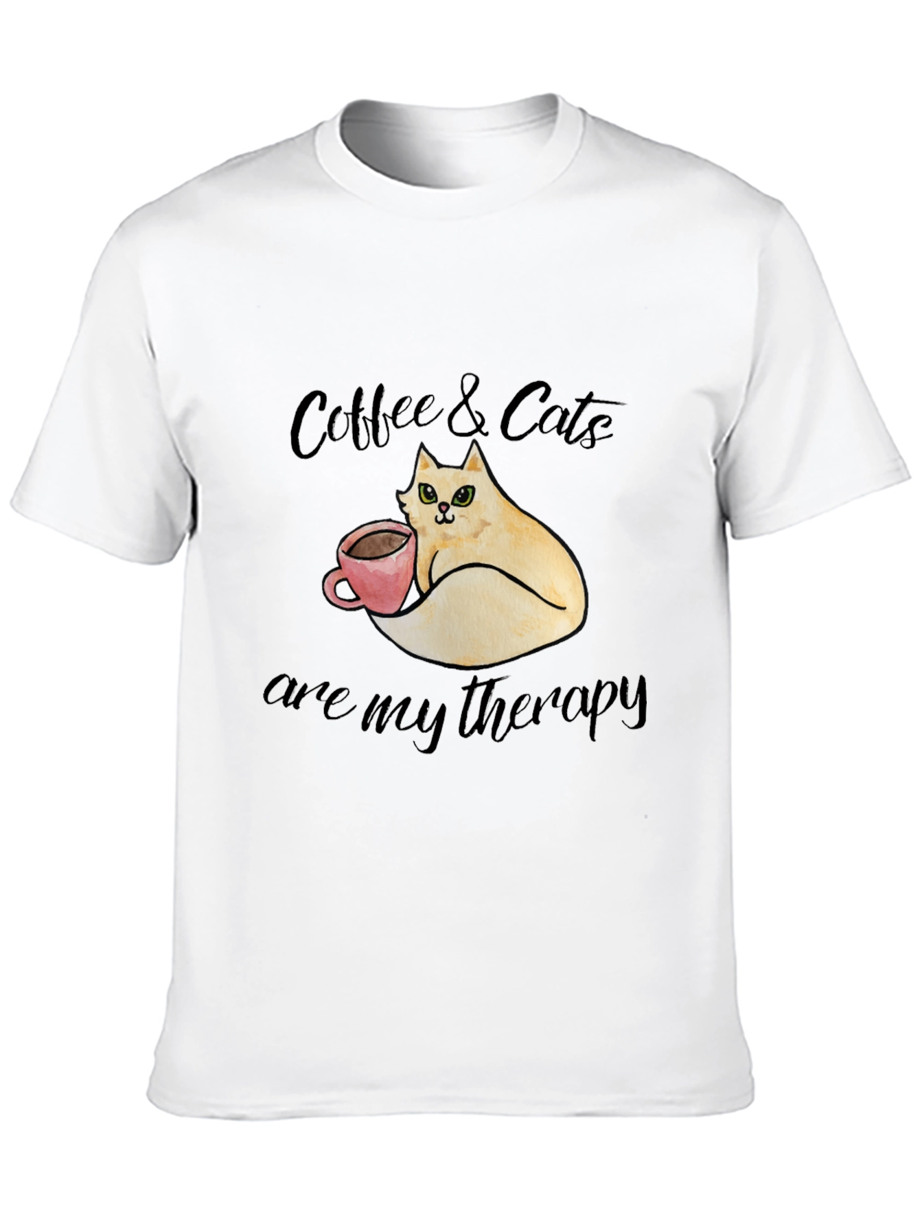 Coffee & Cats Therapy T-Shirt