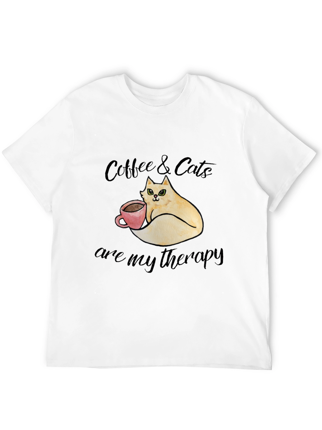 Coffee & Cats Therapy T-Shirt