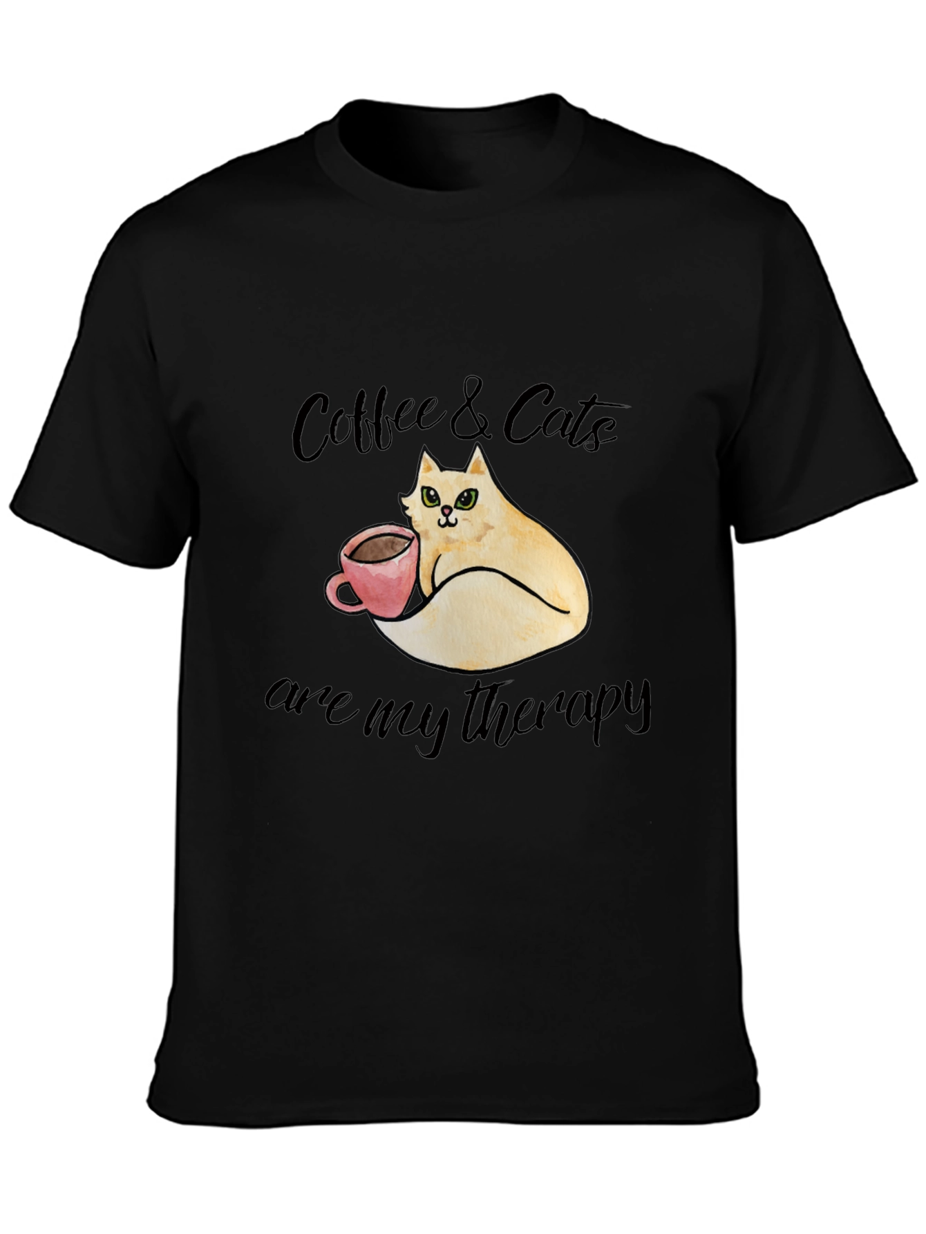 Coffee & Cats Therapy T-Shirt