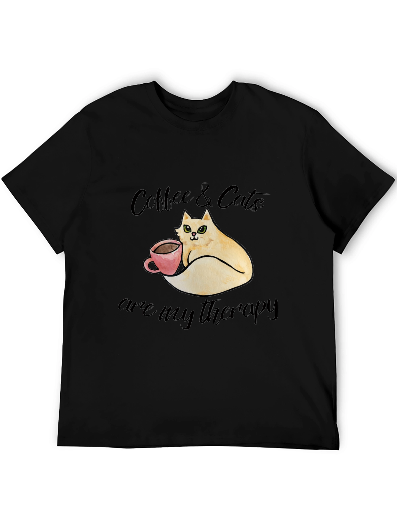 Coffee & Cats Therapy T-Shirt