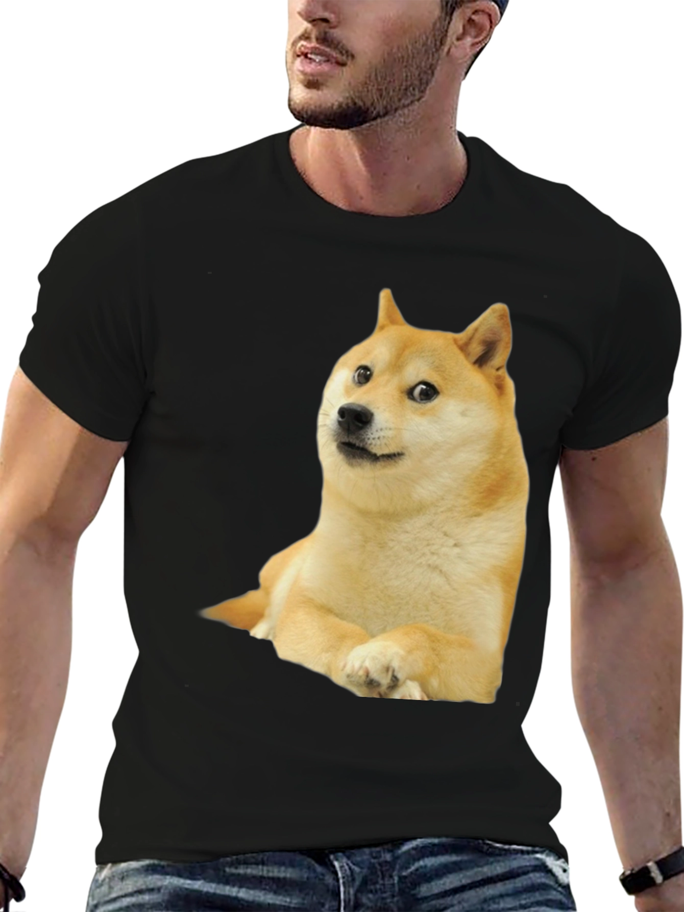 Doge Meme Black T-Shirt | Unisex Casual Wear