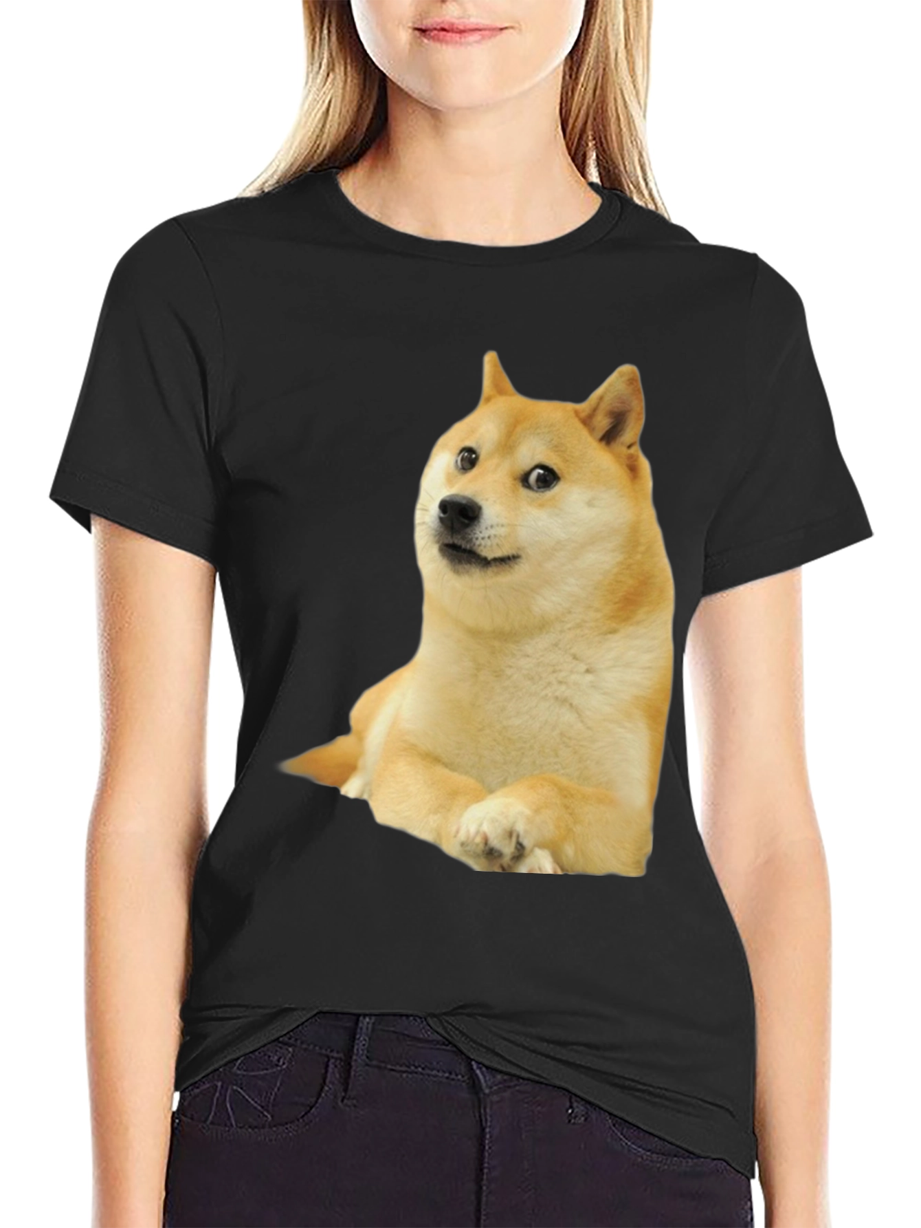 Doge Meme Black T-Shirt | Unisex Casual Wear