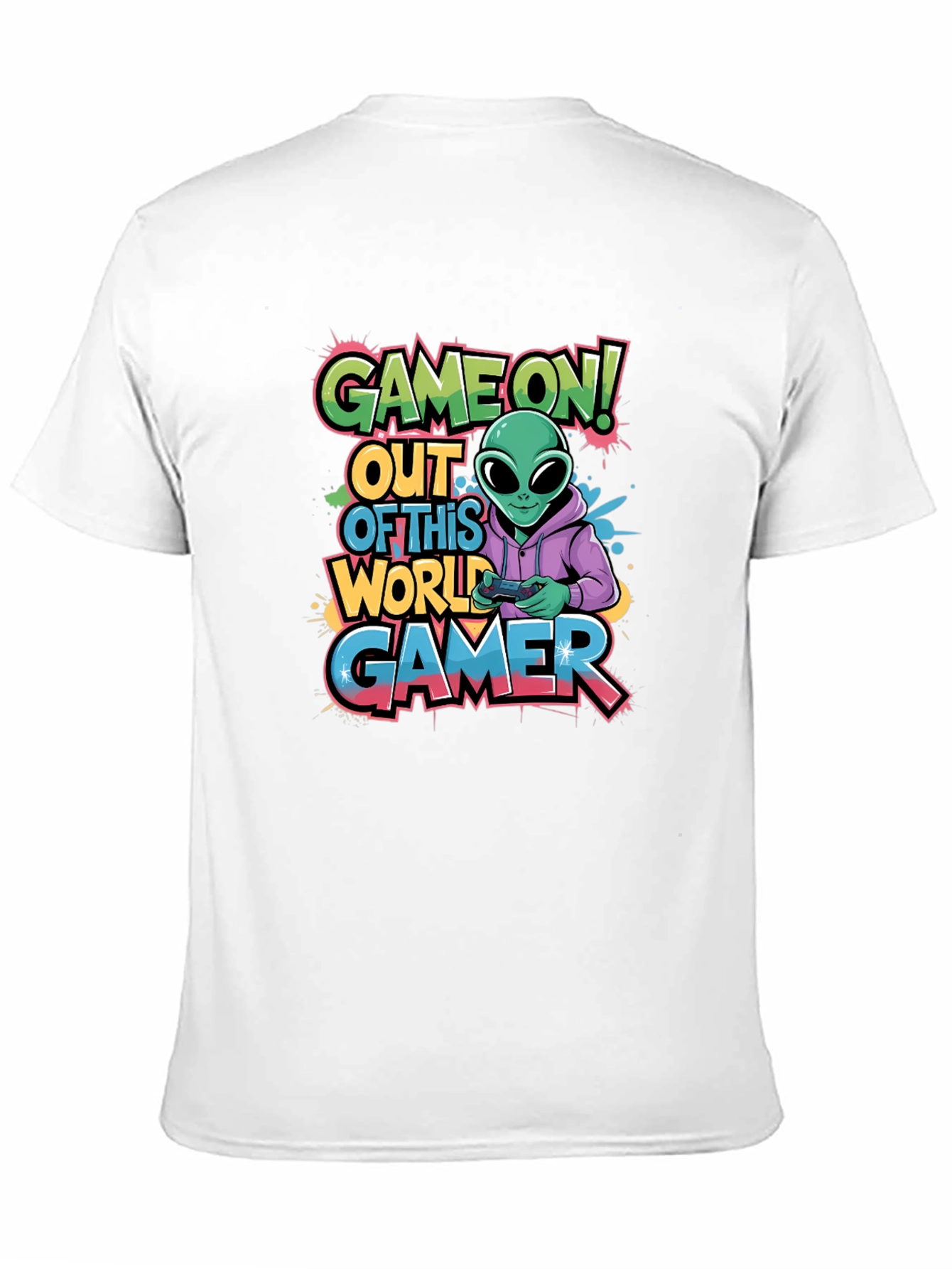 Game On! Alien Gamer Graphic T-Shirt