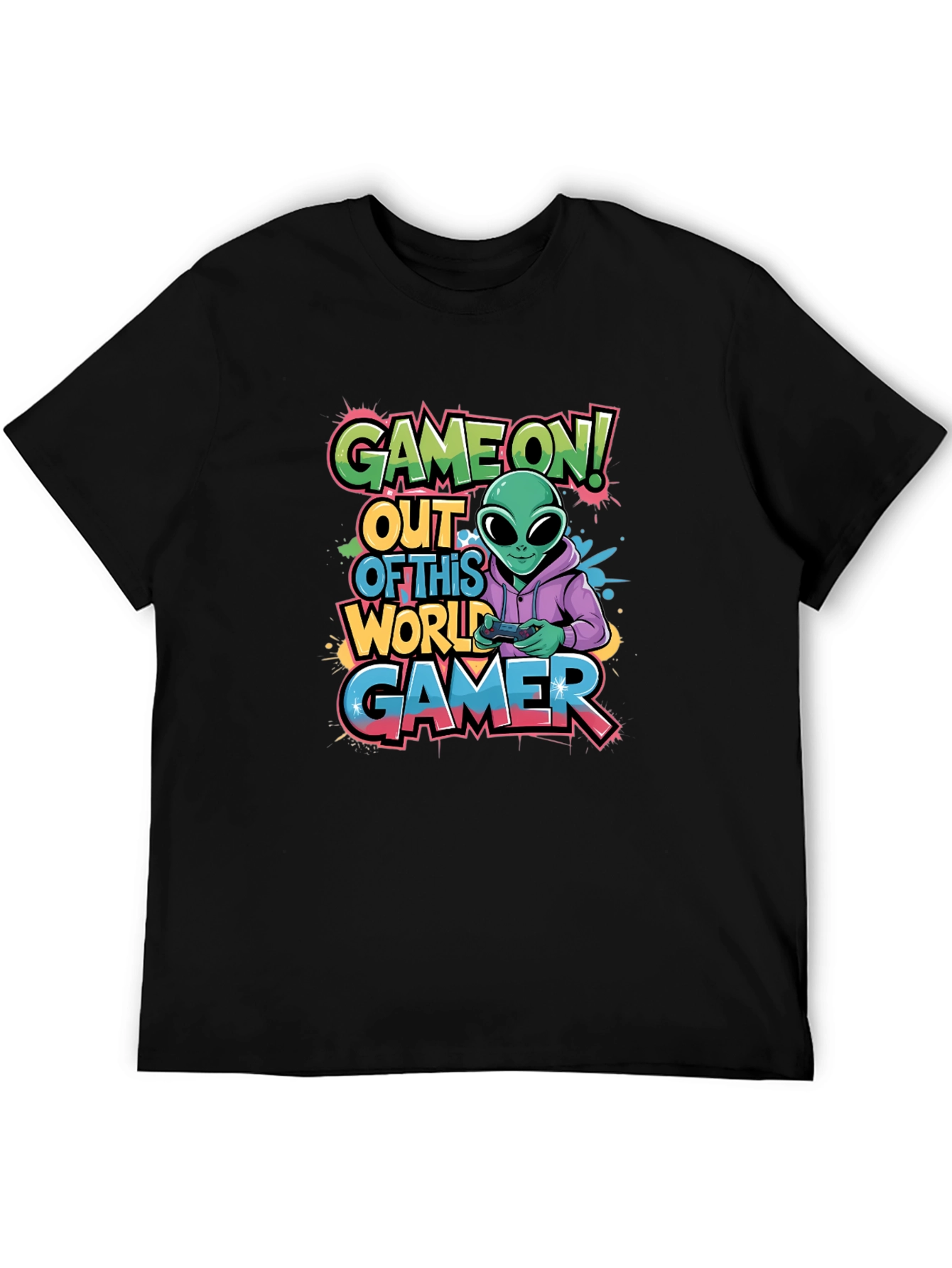 Game On! Alien Gamer Graphic T-Shirt