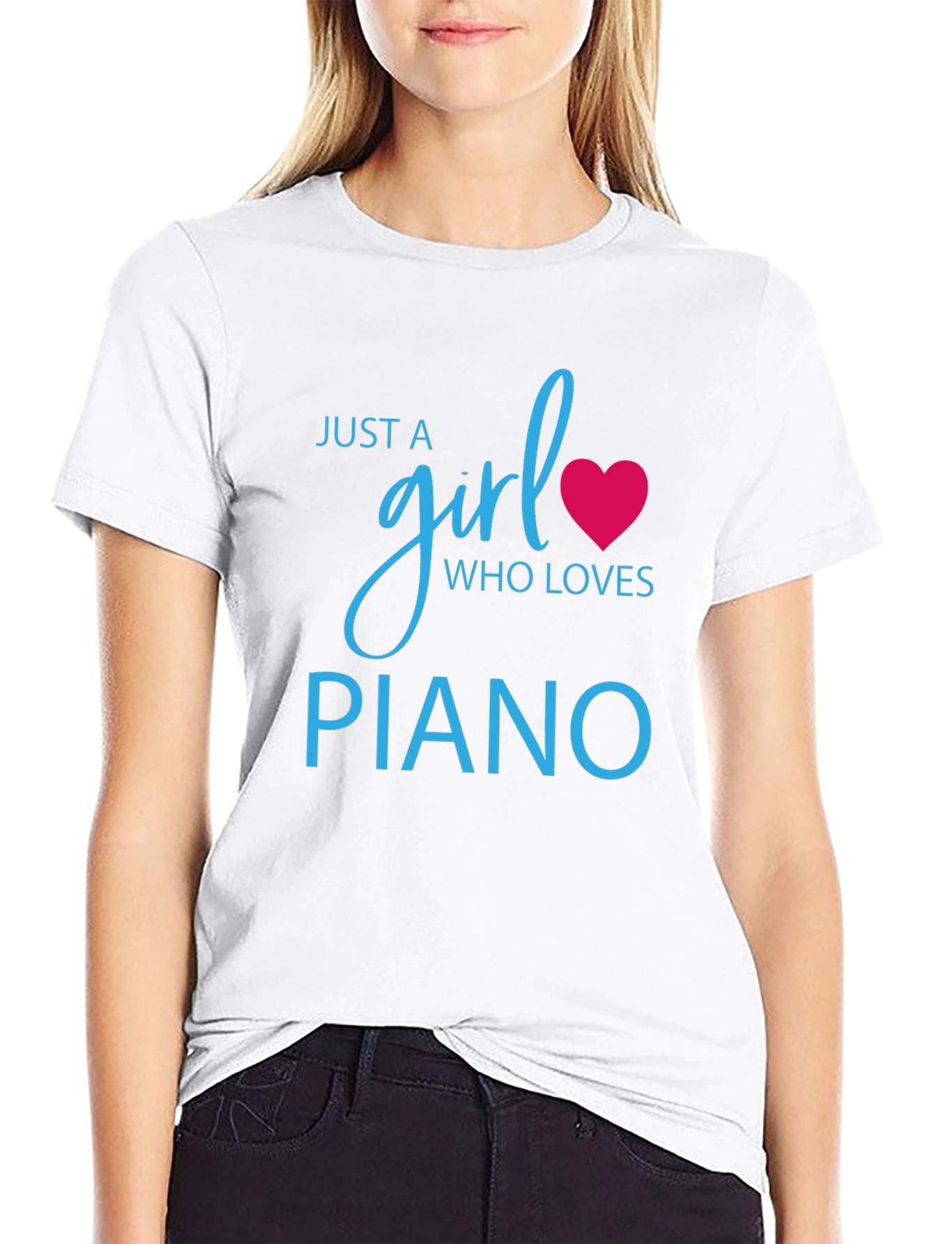 Just A Girl Who Loves Piano T-Shirt