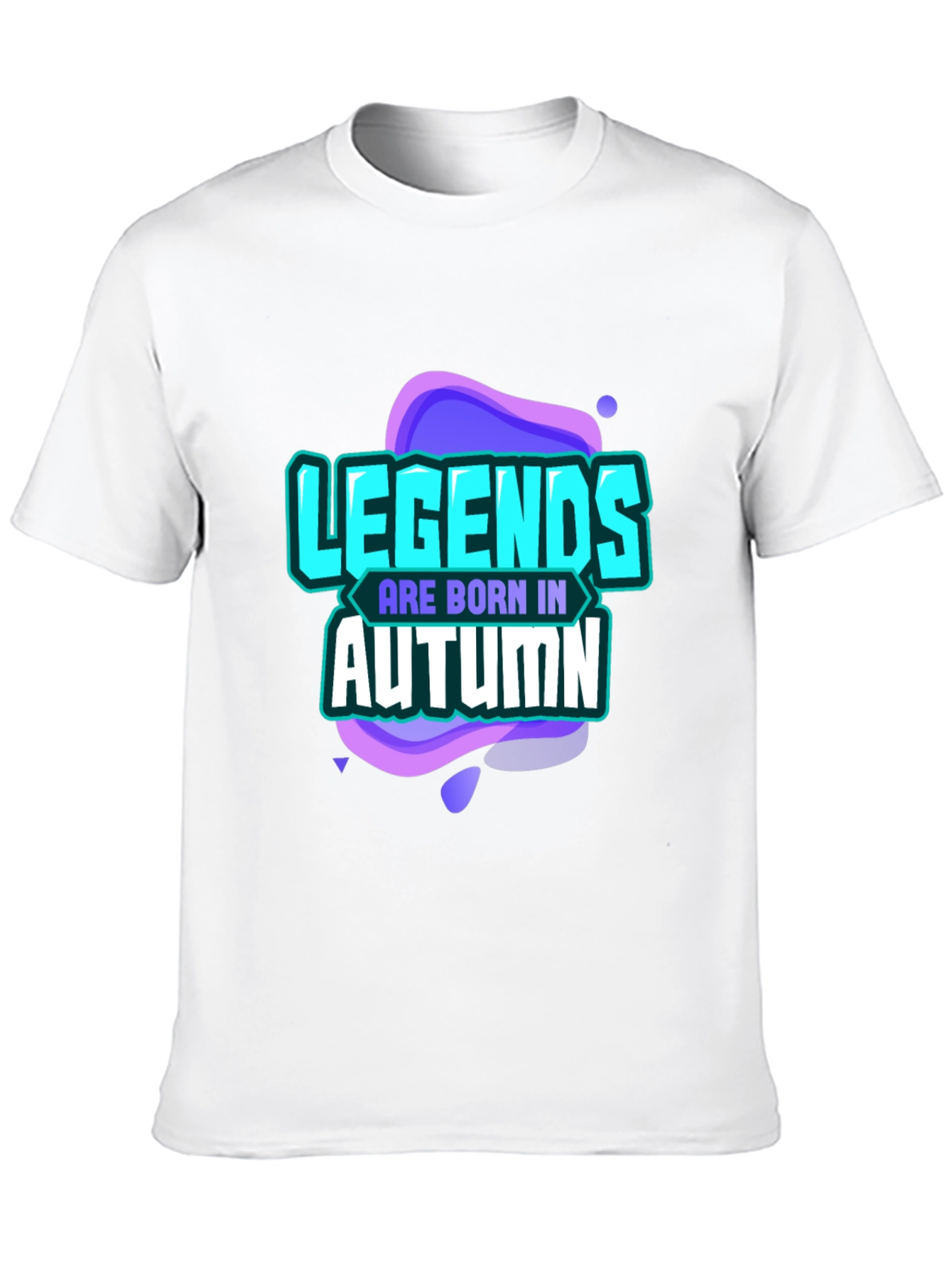 Legends Are Born In Autumn Black T-Shirt
