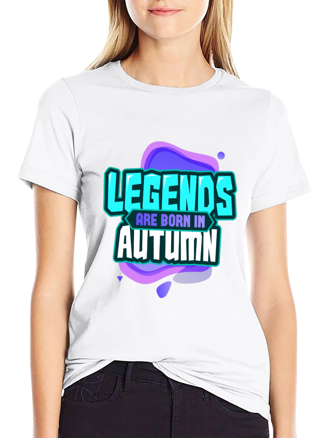 Legends Are Born In Autumn Black T-Shirt