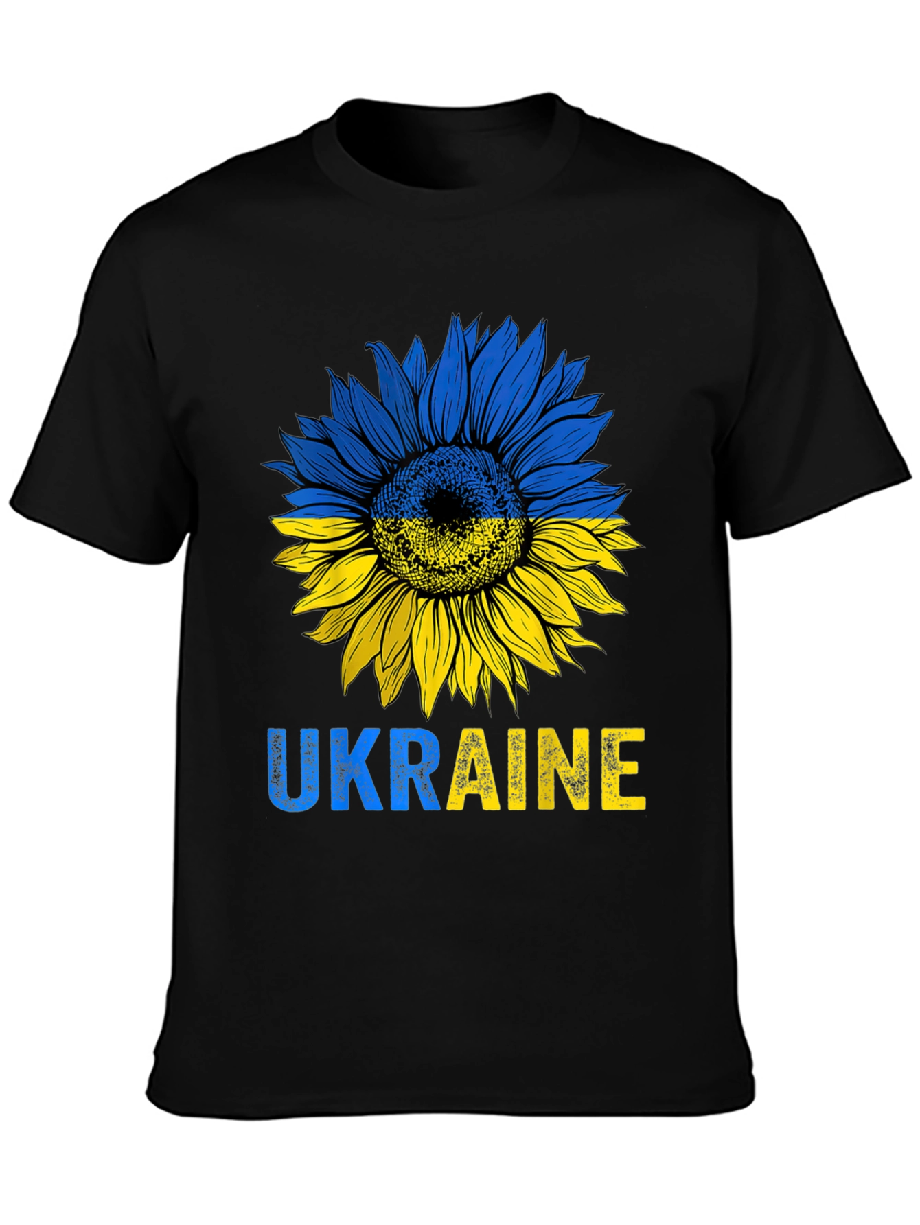 Ukraine Sunflower Graphic Print Mens T-Shirt