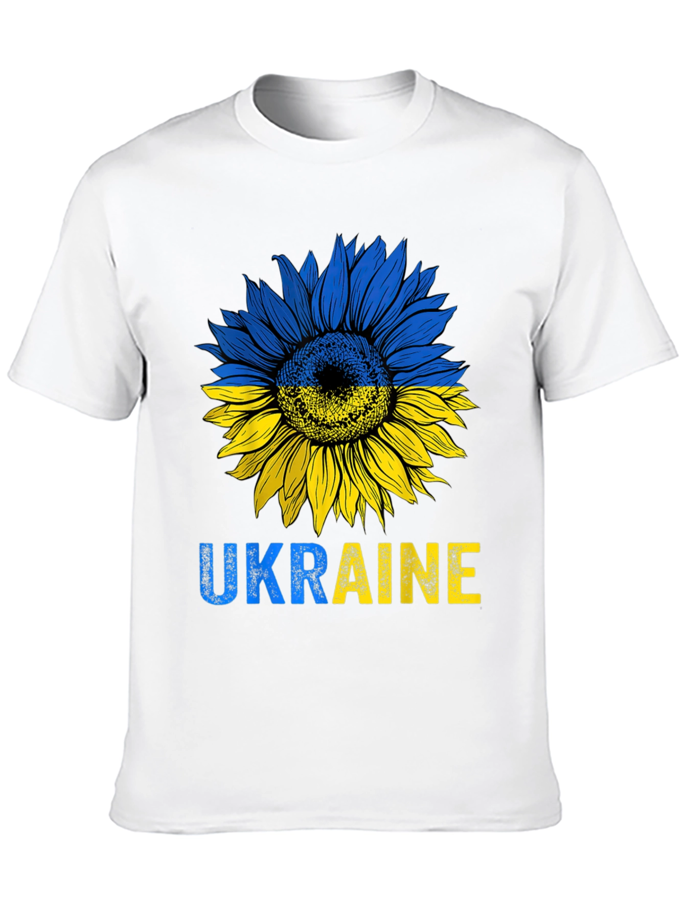 Ukraine Sunflower Graphic Print Mens T-Shirt