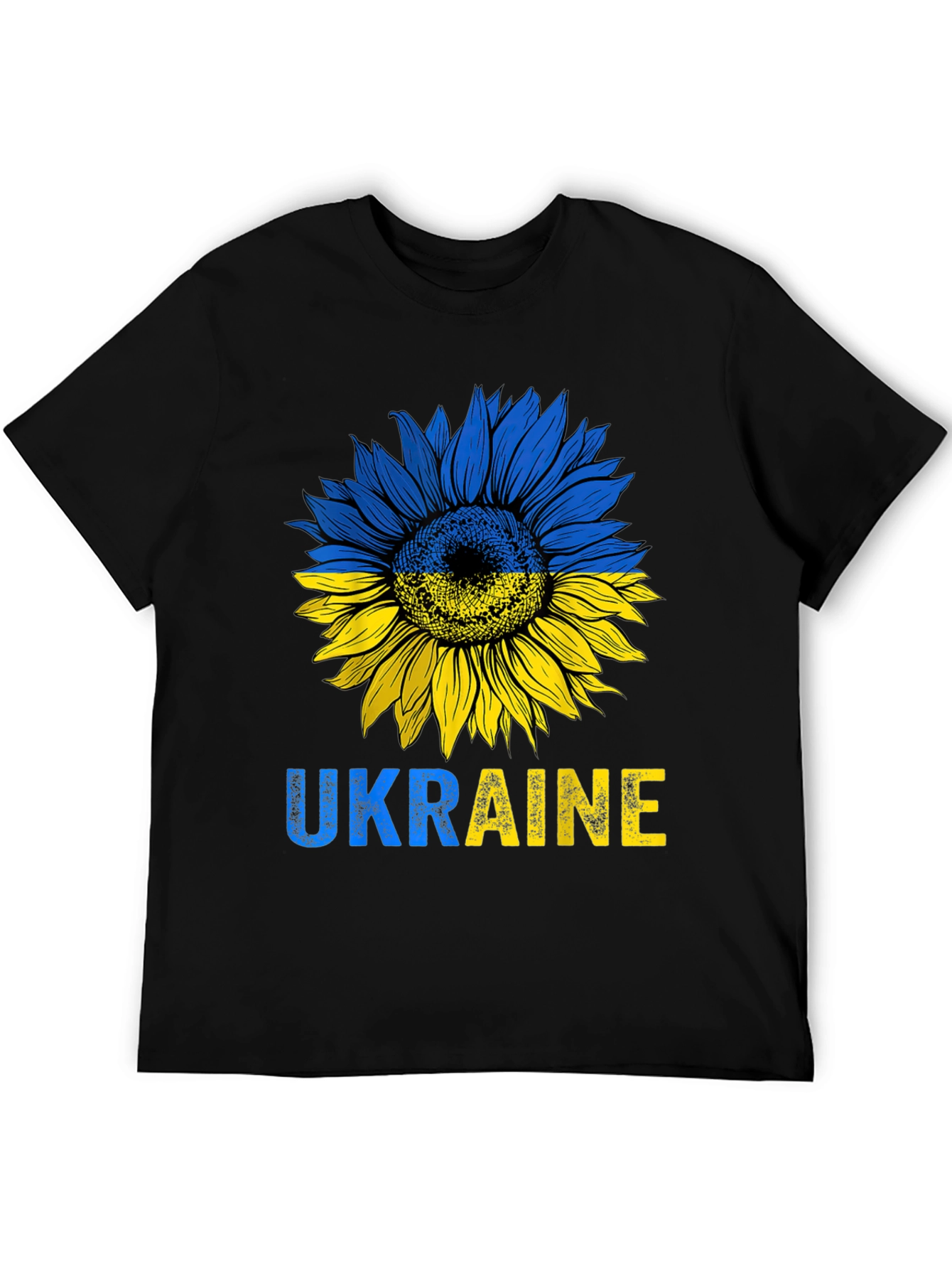 Ukraine Sunflower Graphic Print Mens T-Shirt